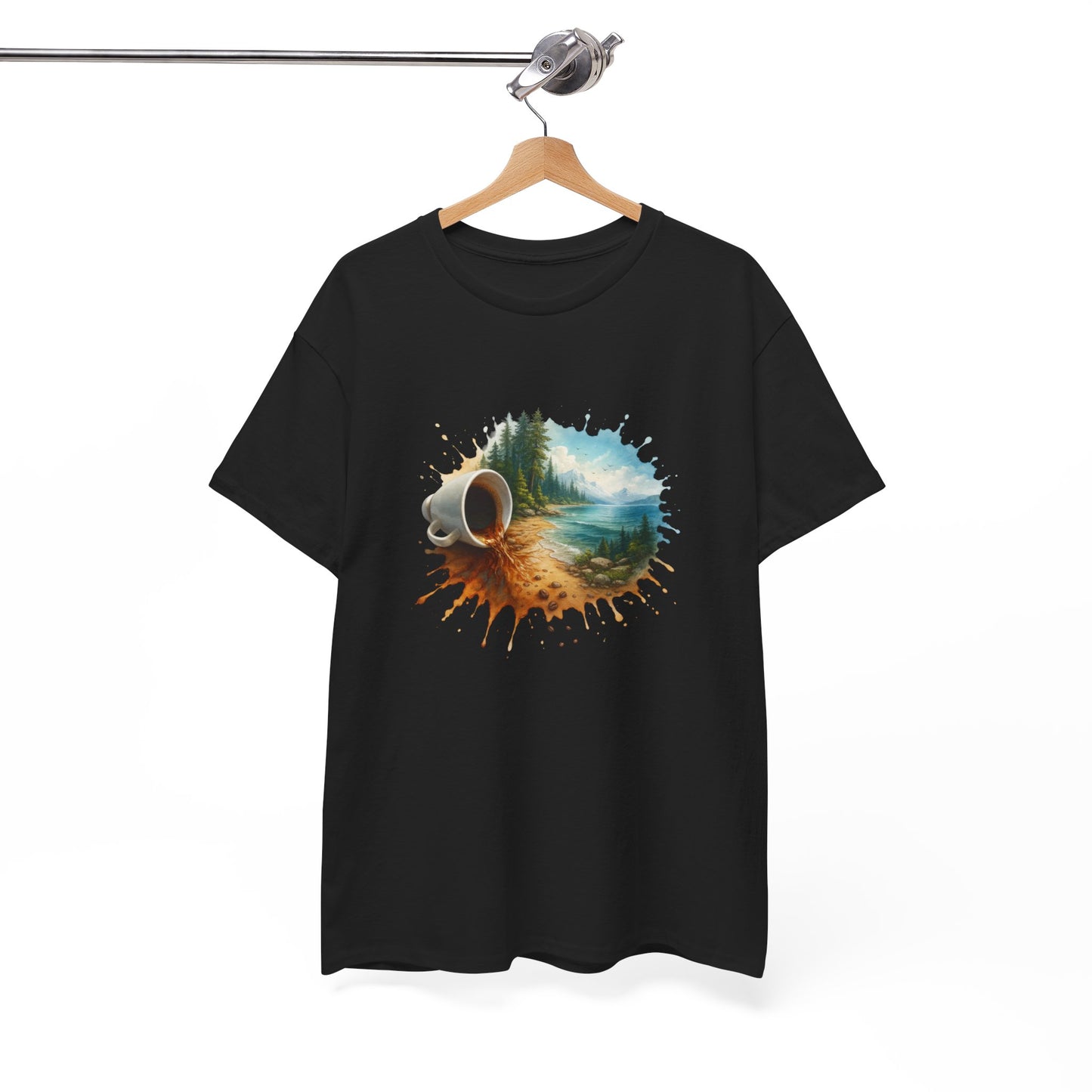 Nature-Inspired Unisex Heavy Cotton Tee, Casual Outfit, Gift for Nature Lovers, Camping Apparel, Outdoor Adventure Shirt