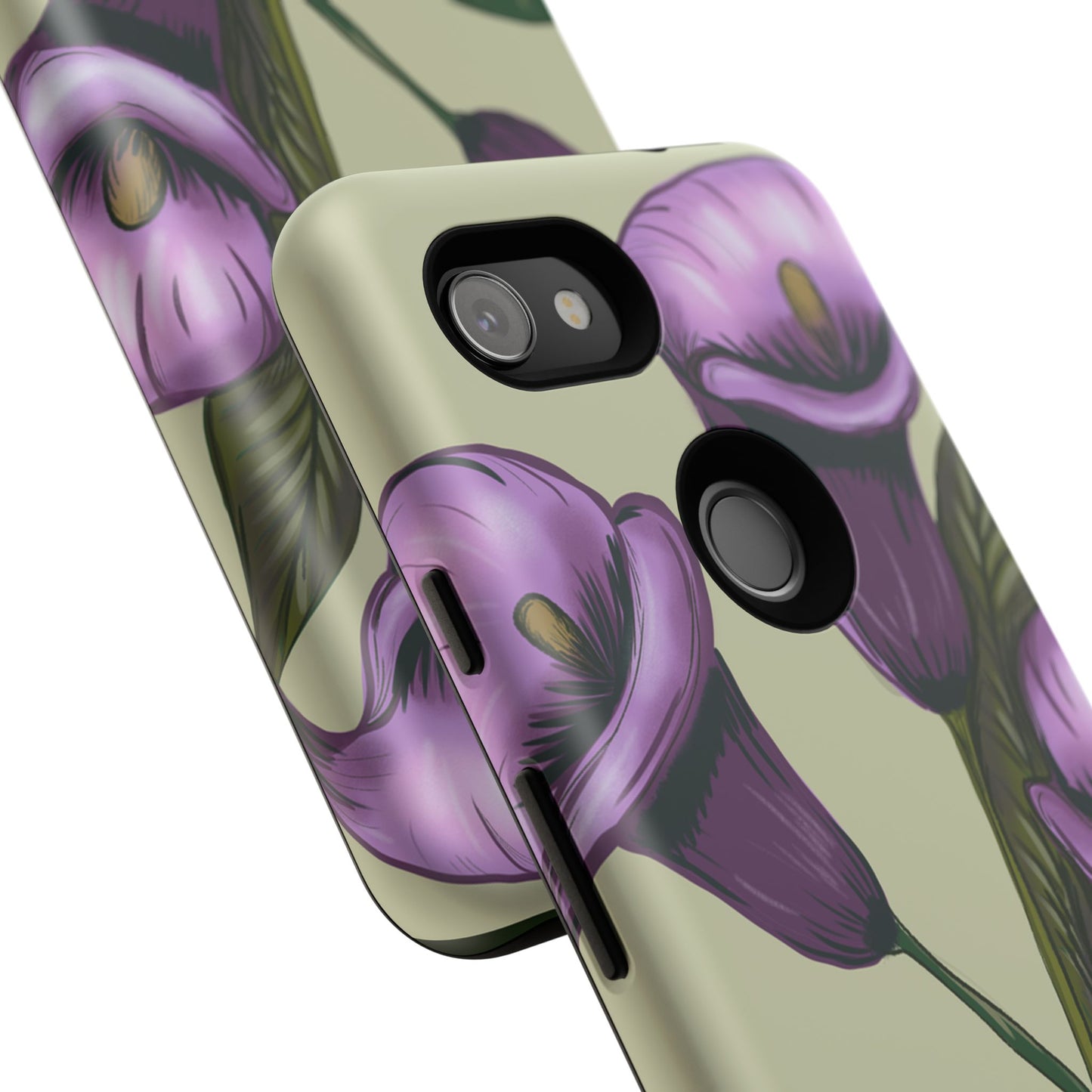 Floral Phone Case - Tough Cases, Purple Flower Design, Cell Phone Accessories, Gift for Her, Nature Lover Essentials
