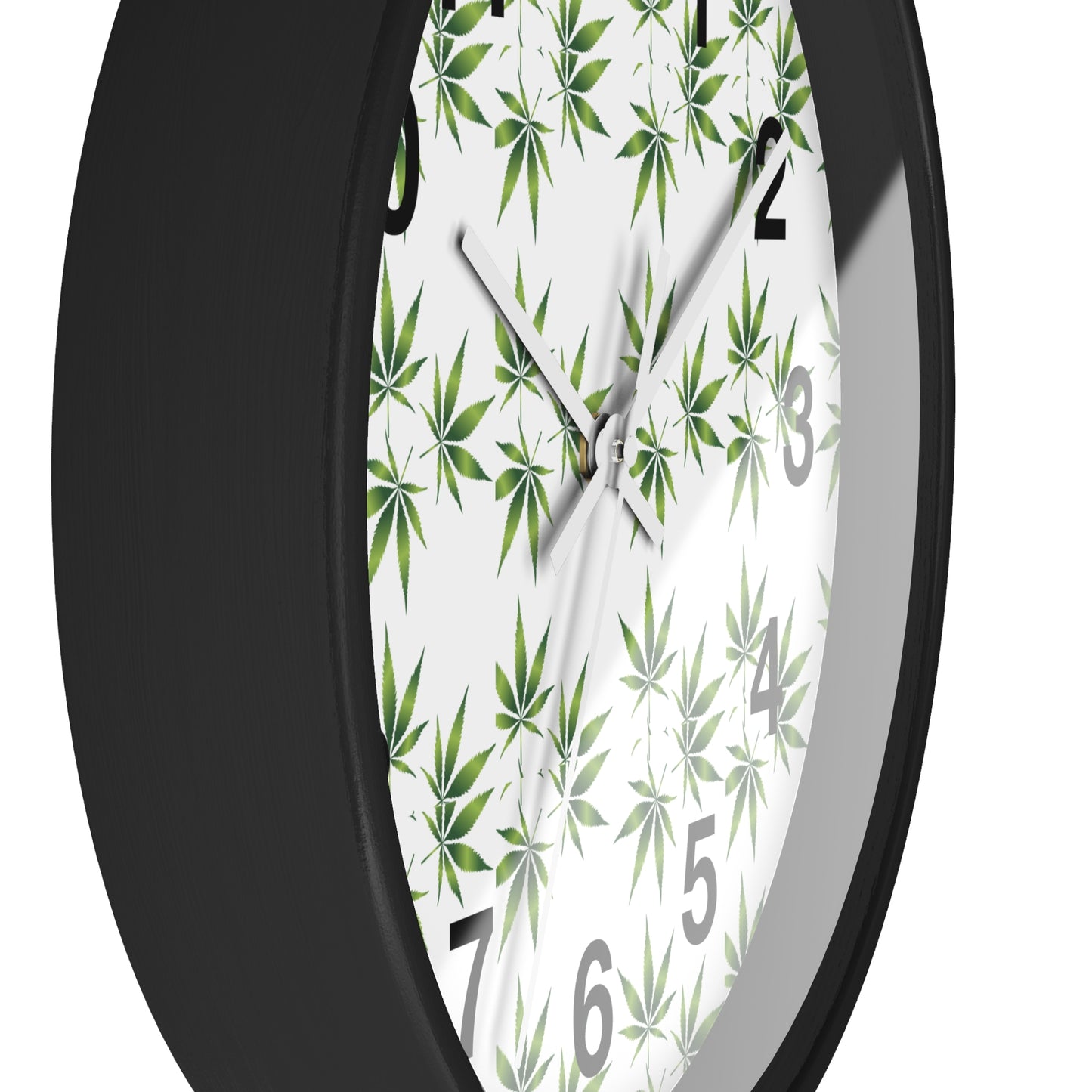 Leafy Wall Clock - Green Herbal Decor, Perfect for Nature Lovers, Boho Style, Gift for Gardeners, Unique Home Accent