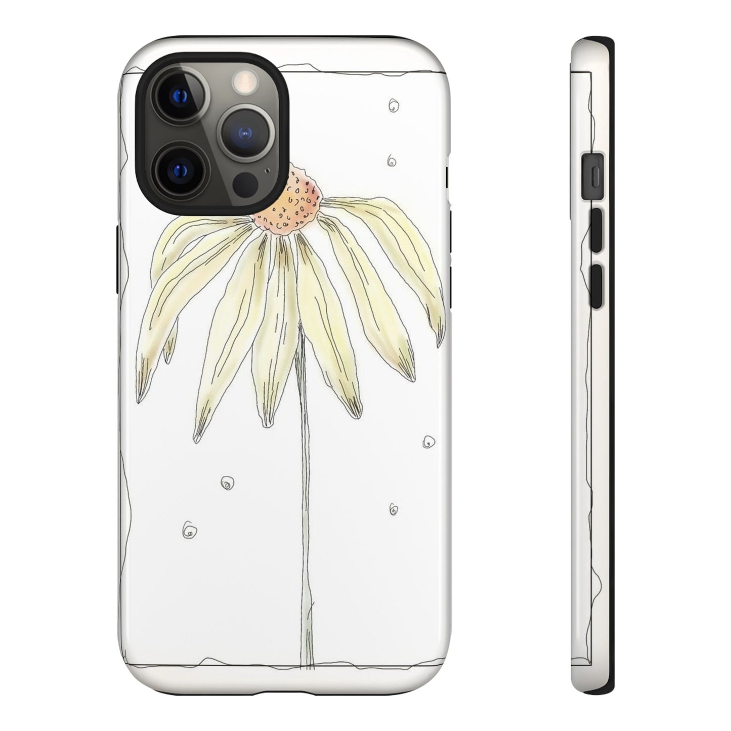 Flower Phone Case with Delicate Design, Tough Phone Cover, Nature Lover Gift, Floral Tech Accessory, Stylish Phone Protection