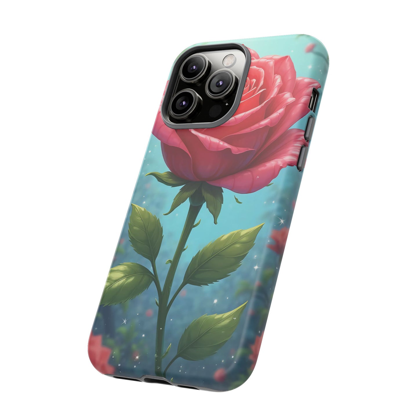 Floral Phone Case, Tough Cases with Elegant Rose Design, Stylish iPhone Cover, Rose Flower Gift for Nature Lovers, Unique Mobile Accessories