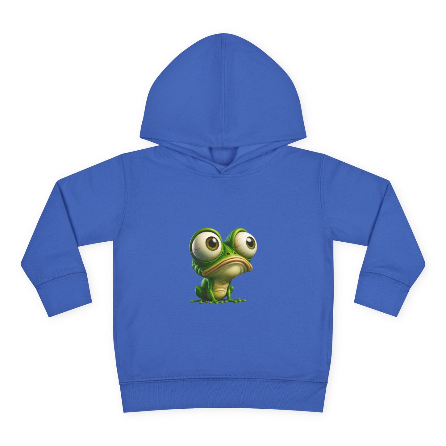 Whimsical Toddler Frog Pullover Hoodie, Cute Kids Fleece Sweater, Playful Toddler Clothing, Children's Gift, Animal Lover Apparel