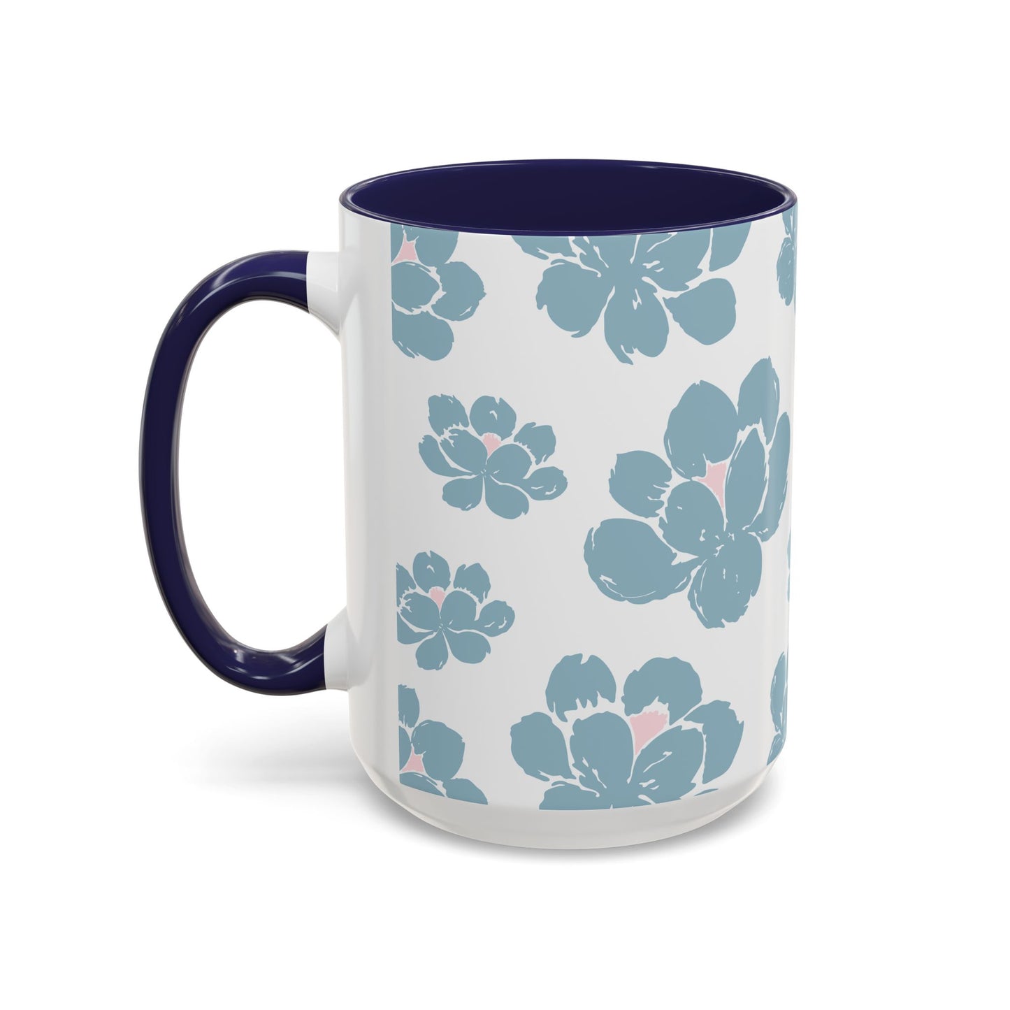Floral Accent Coffee Mug - Elegant Drinkware, Perfect Gift for Her, Home Decor, Mother's Day, Birthday, Coffee Lovers