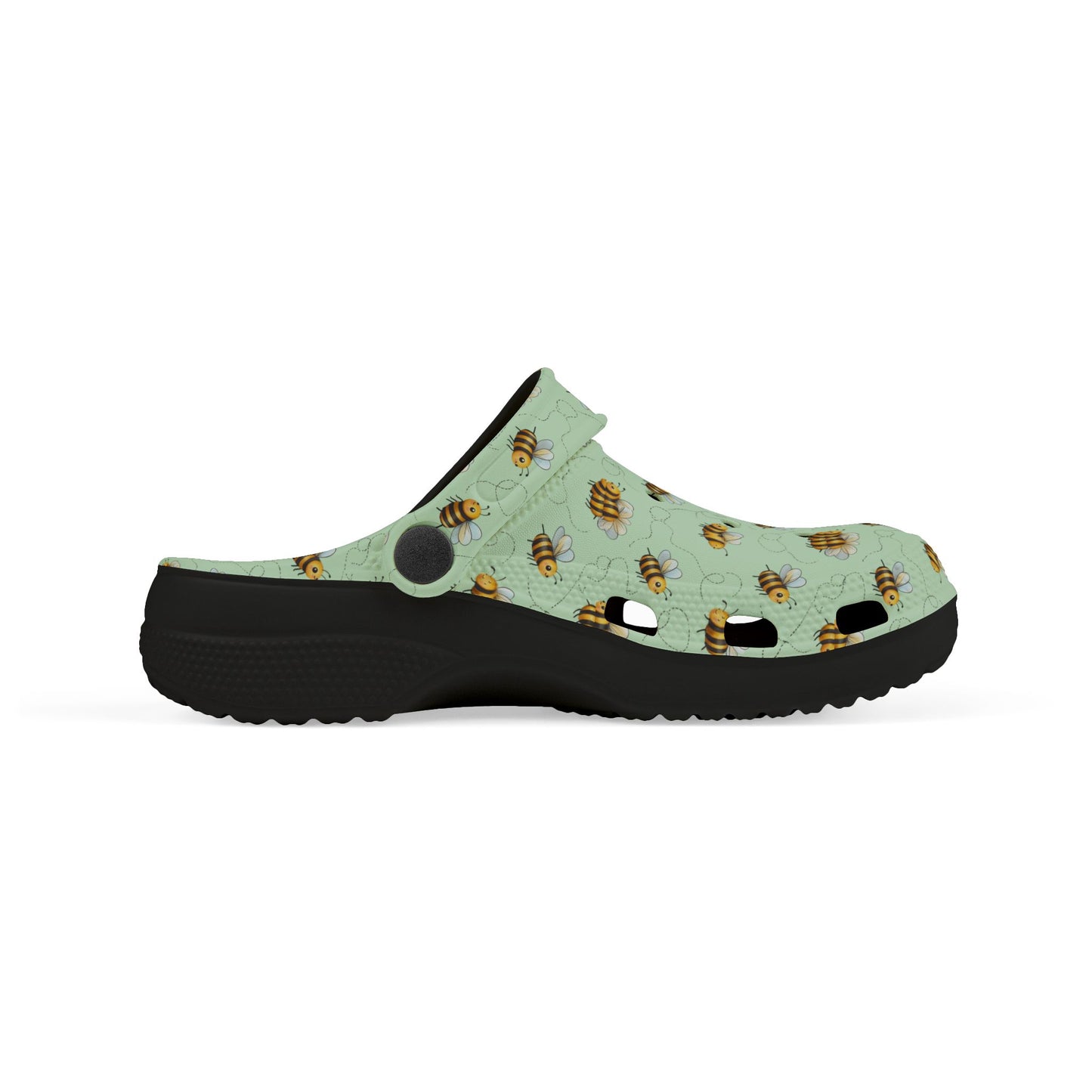 Bee-themed Kid's Clogs, Comfortable Summer Footwear, Playtime Shoes, Outdoor Accessories, Gift for Kids