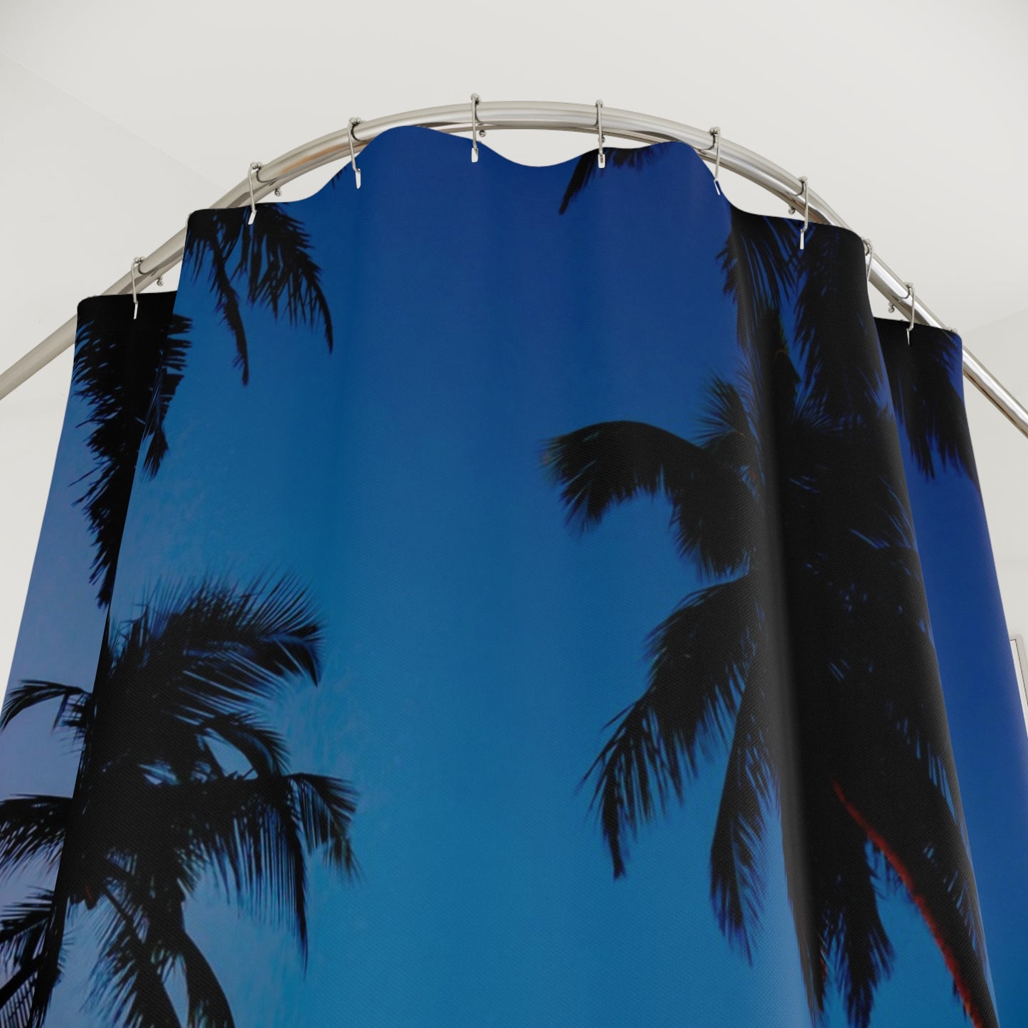 Tropical Sunset Shower Curtain - Relaxing Beach Vibes, Bathroom Decor, Home Oasis, Gift for Nature Lovers, Tropical Theme