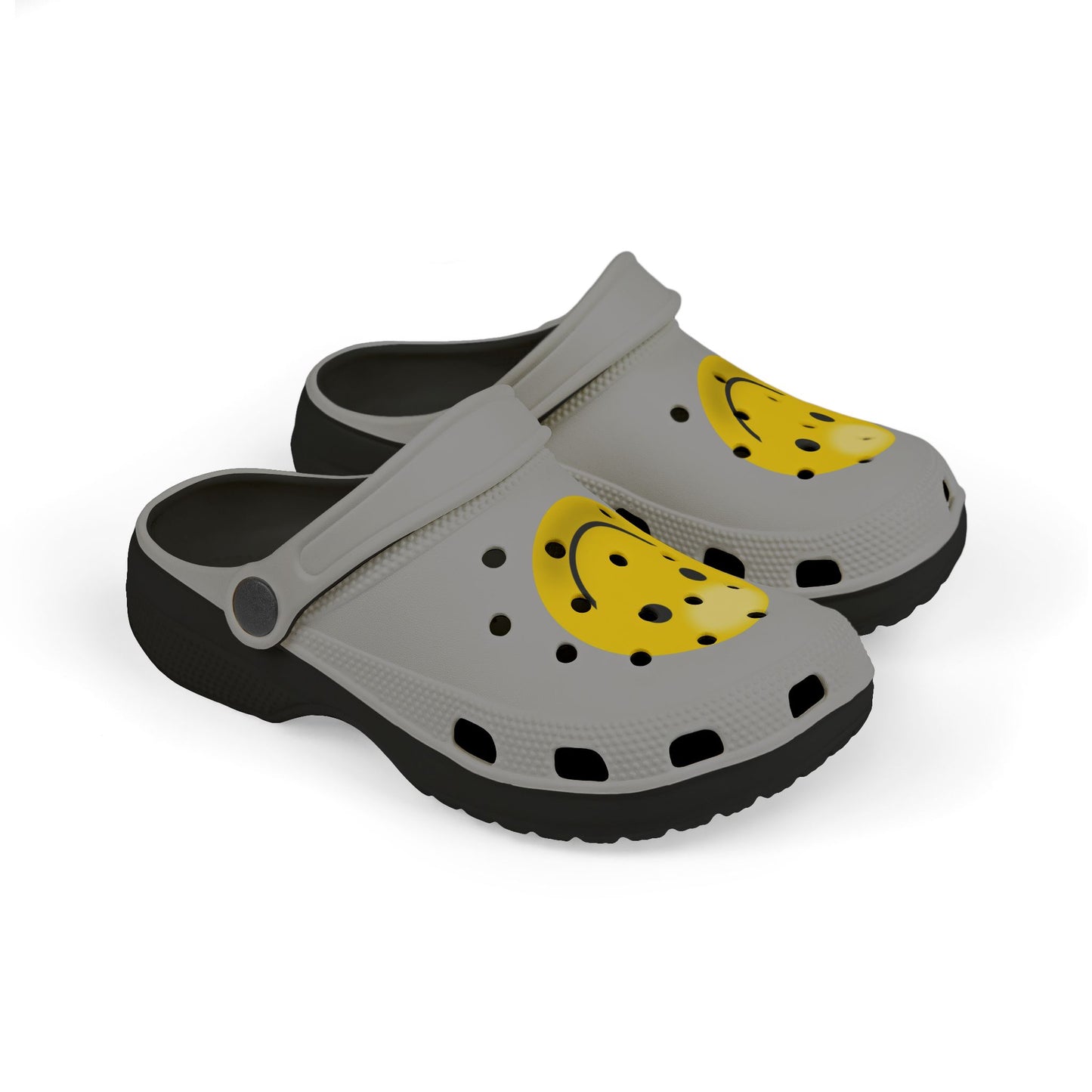 Smiley Face Clogs, Kid's EVA Foam Shoes, Comfortable Summer Footwear, Fun Playtime Shoes