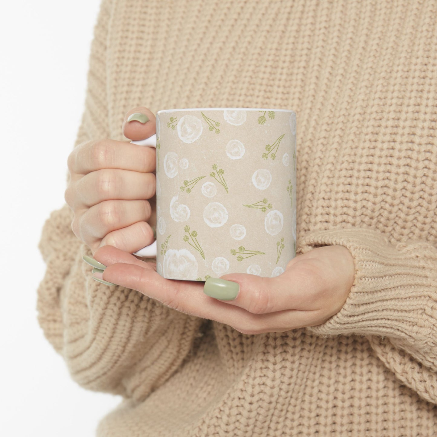 Floral Ceramic Mug - Perfect for Tea or Coffee, Gift for Her, Home Décor, Cozy Vibes, Mothers Day, Birthday