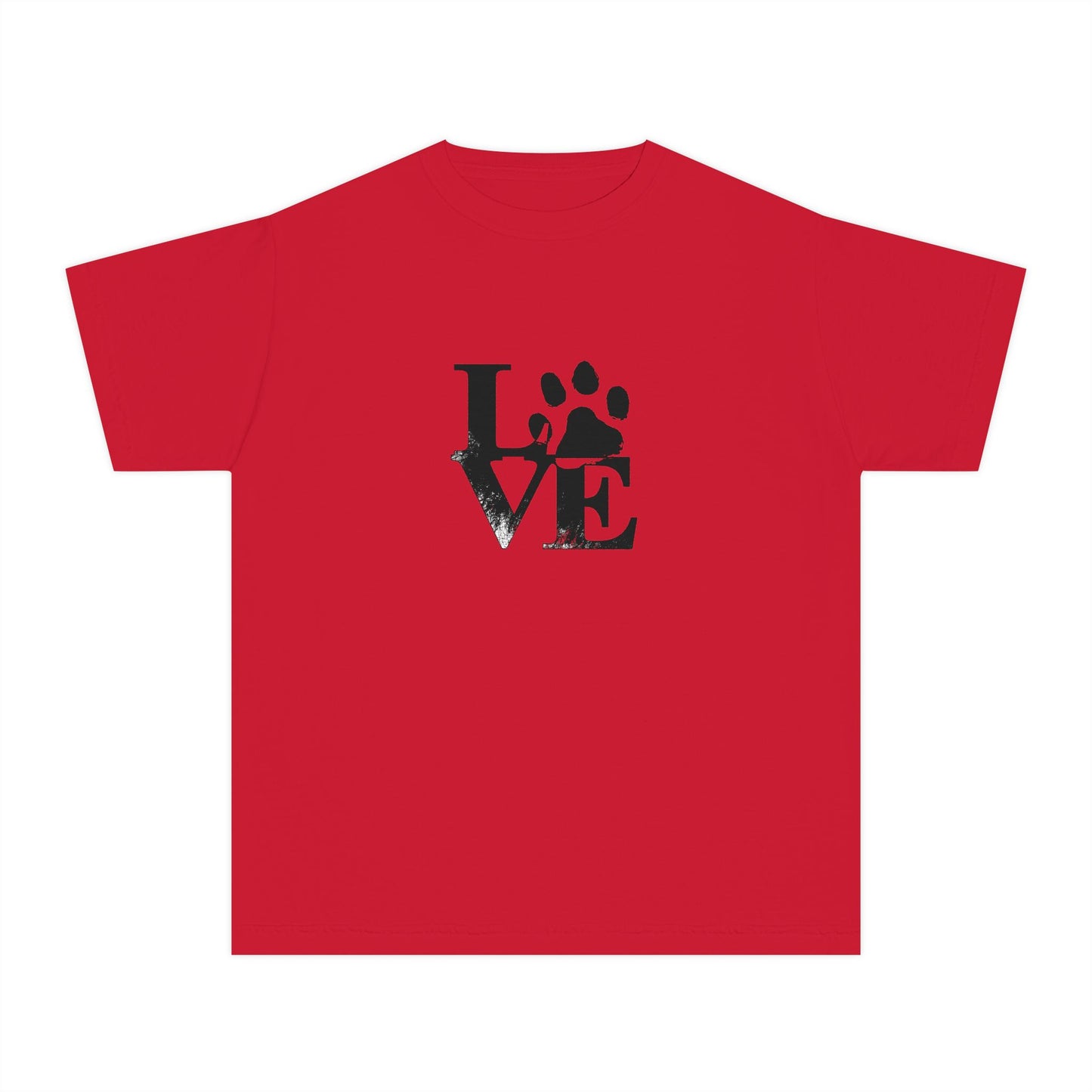 Youth Love Paw Tee - Perfect for Pet Lovers, Gifts for Kids, Animal Lovers, Birthday or Holiday Gift, Cute Casual Wear