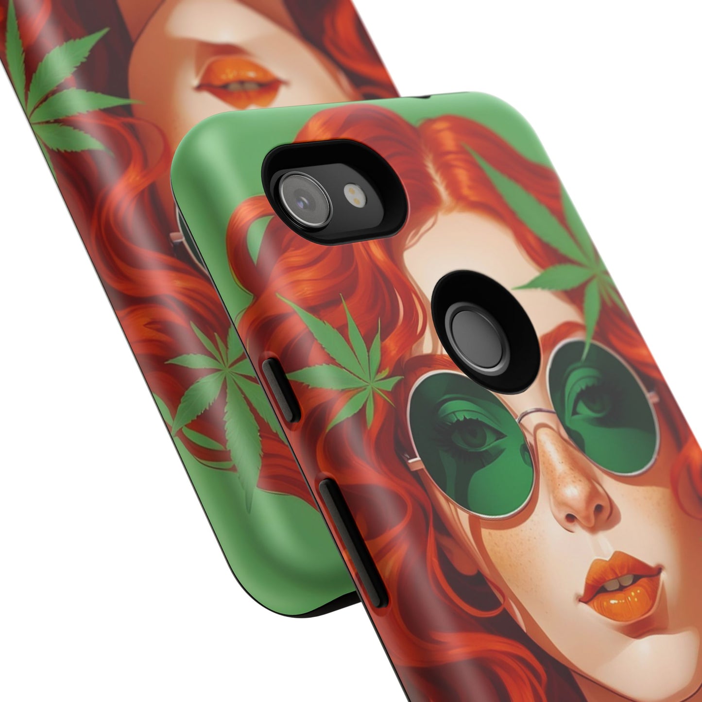 Vibrant Phone Case with Retro Greenery Design, Trendy Case for Casual Look, Gift for Her, Summer Vibes, Unique Phone Accessory