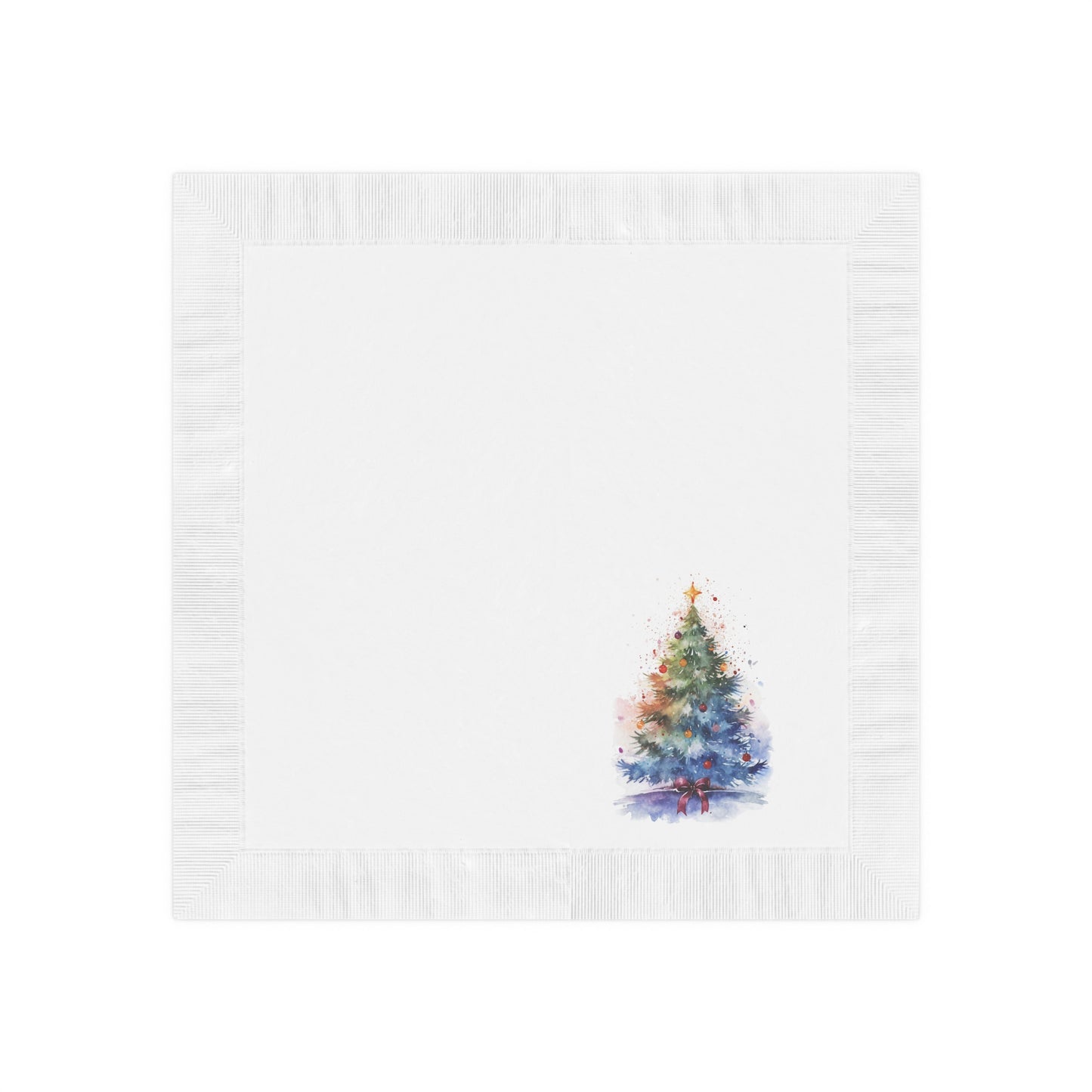 Festive Holiday Napkins with Christmas Tree Design, Seasonal Dinner Party Decor, Holiday Gatherings, Elegant Table Setting, Christmas Decor