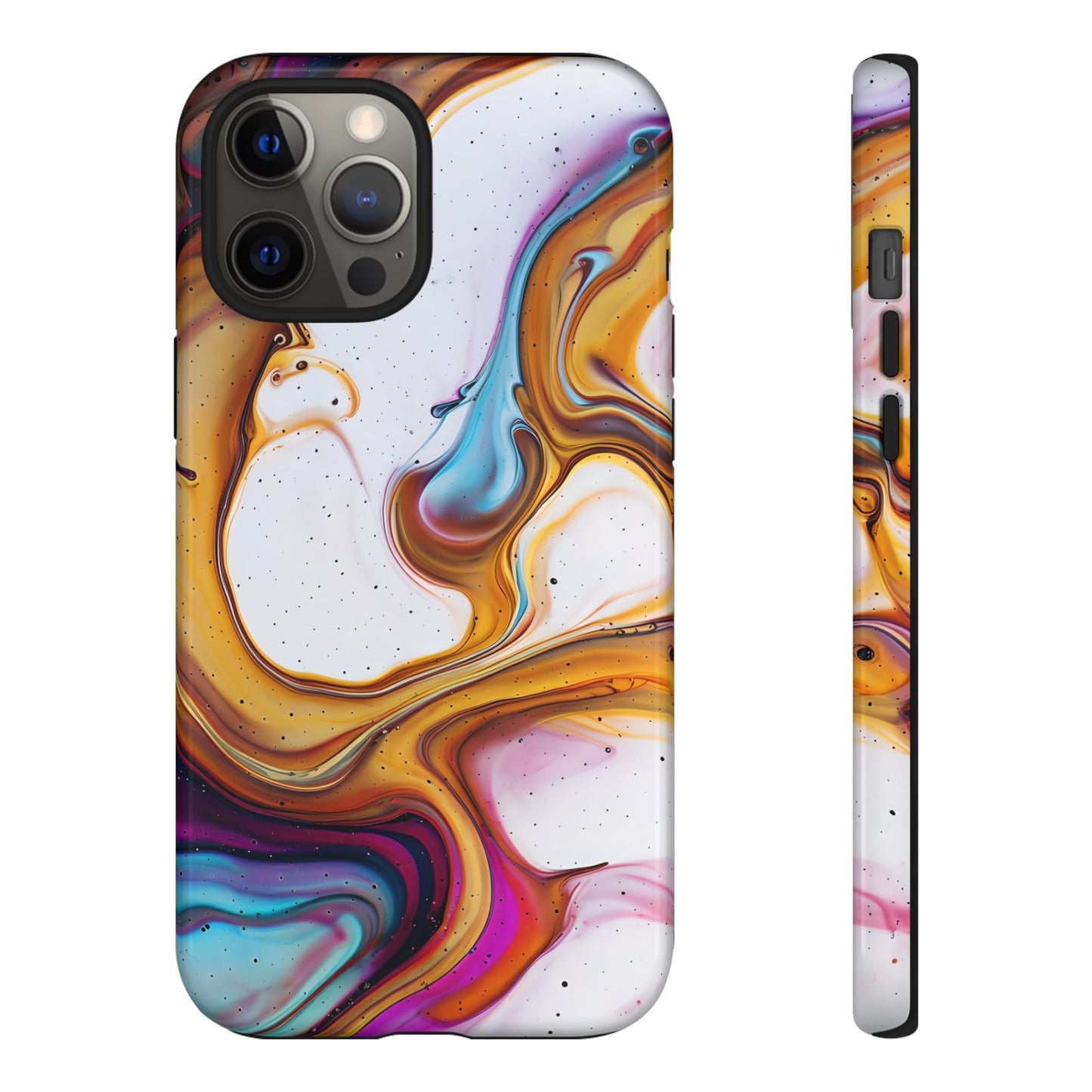Artistic Phone Case, Tough Cases with Colorful Marble Design
