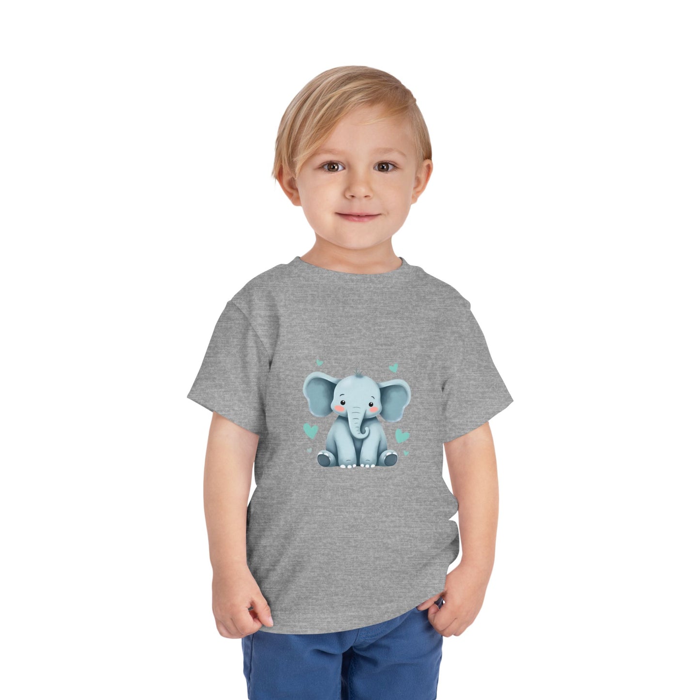 Adorable Elephant Toddler Tee, Kids Short Sleeve Shirt, Cute Baby Clothes, Elephant Lover Gift, Birthday Outfit