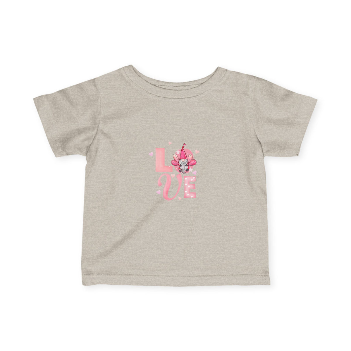 Infant Tee — Pink Floral "LOVE" Baby T‑Shirt, Cute Newborn Gift for Valentine’s & Everyday