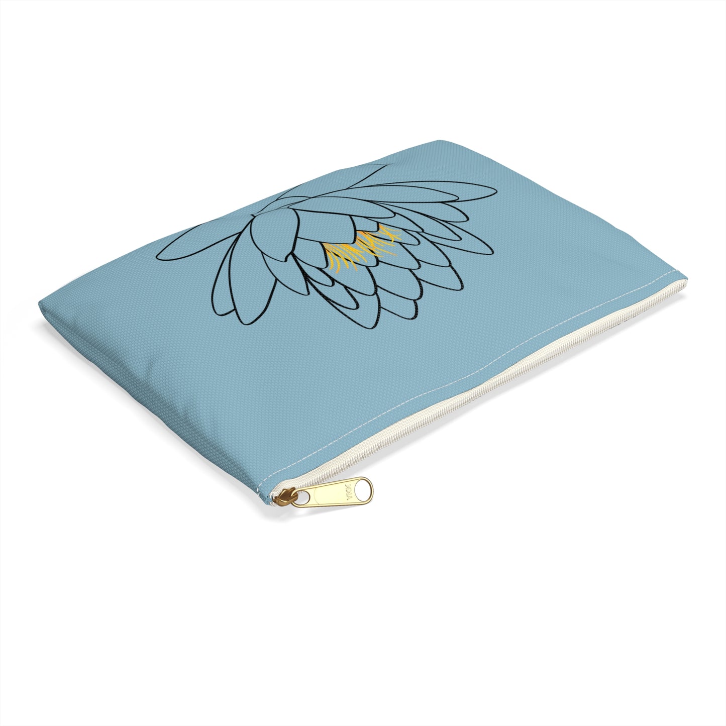 Lotus Pattern Accessory Pouch - Zen Gift for Her, Makeup Bag