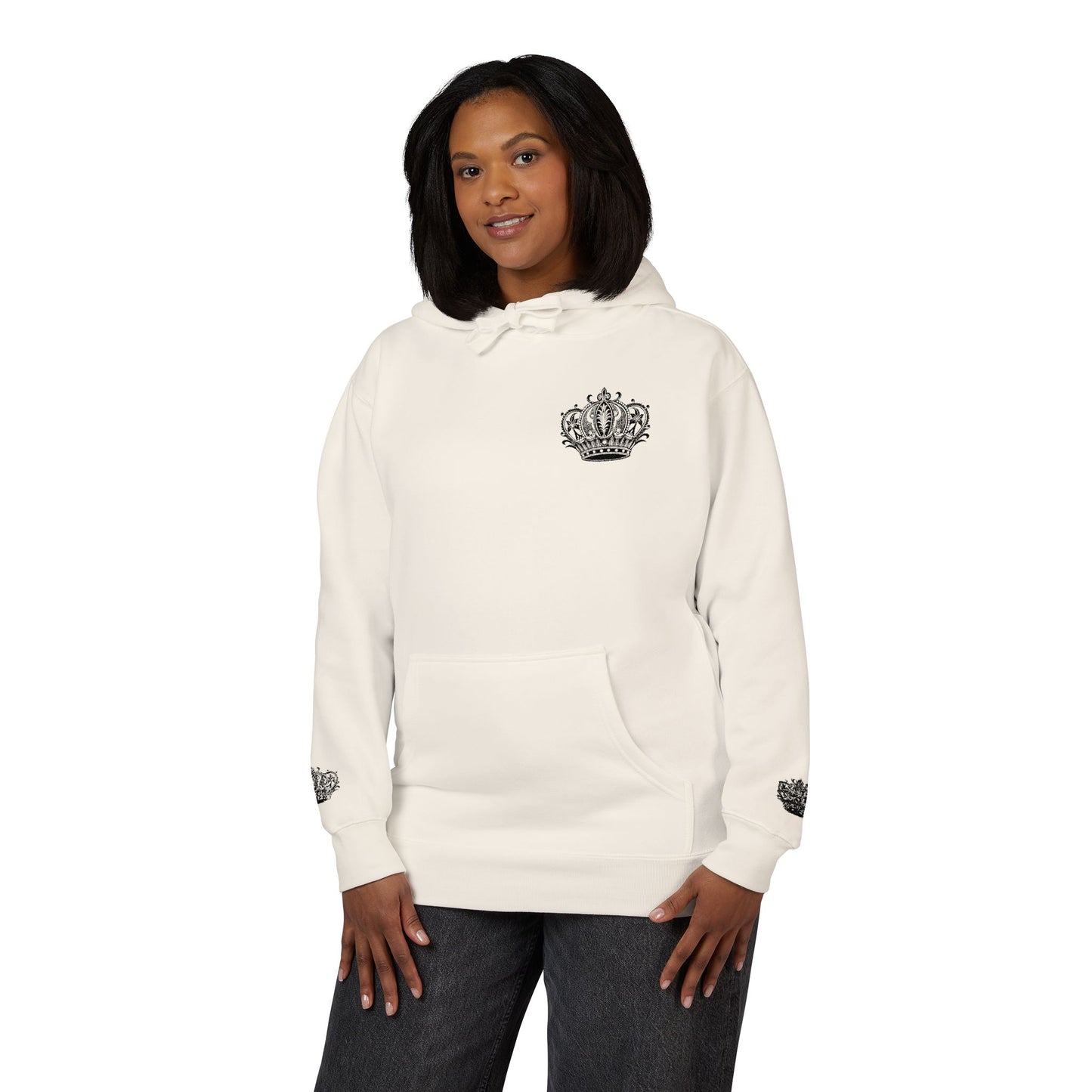 Crown Floral Unisex Fleece Hoodie | Cozy Streetwear, Perfect Gift for Him & Her, Autumn Fashion, Casual Wear, Trendy Outfit