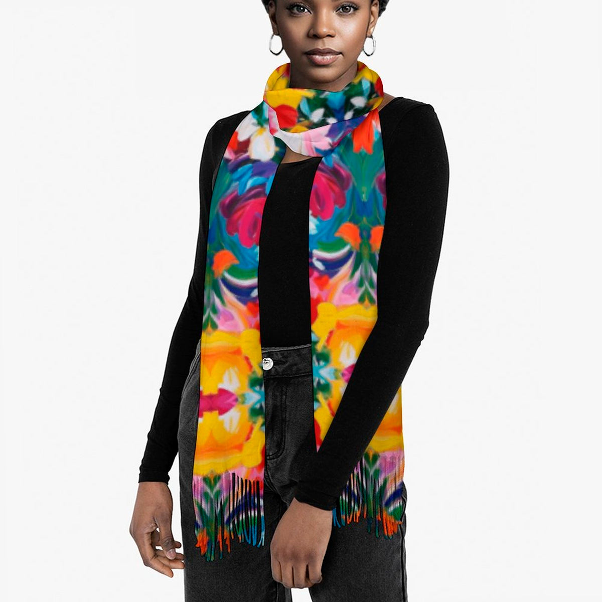 Cashmere-like Tassel Scarf
