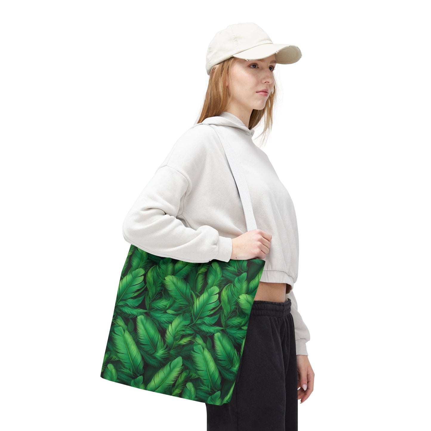 Tropical Leaf Tote Bag, Eco-Friendly Shopping Bag, Beach Day Essential, Vacation Accessory, Summer Gift Idea
