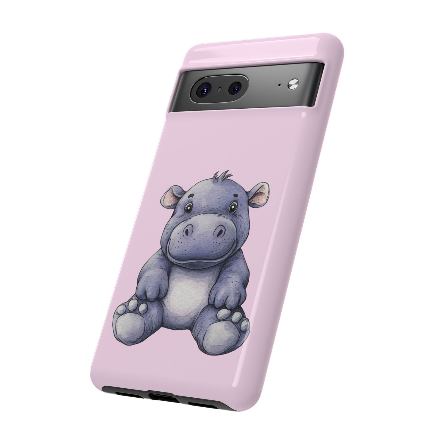 Cute Hippo Phone Case - Tough Cases, Animal Phone Cover, Kawaii Accessories, Gifts for Kids, Unique Tech Gear