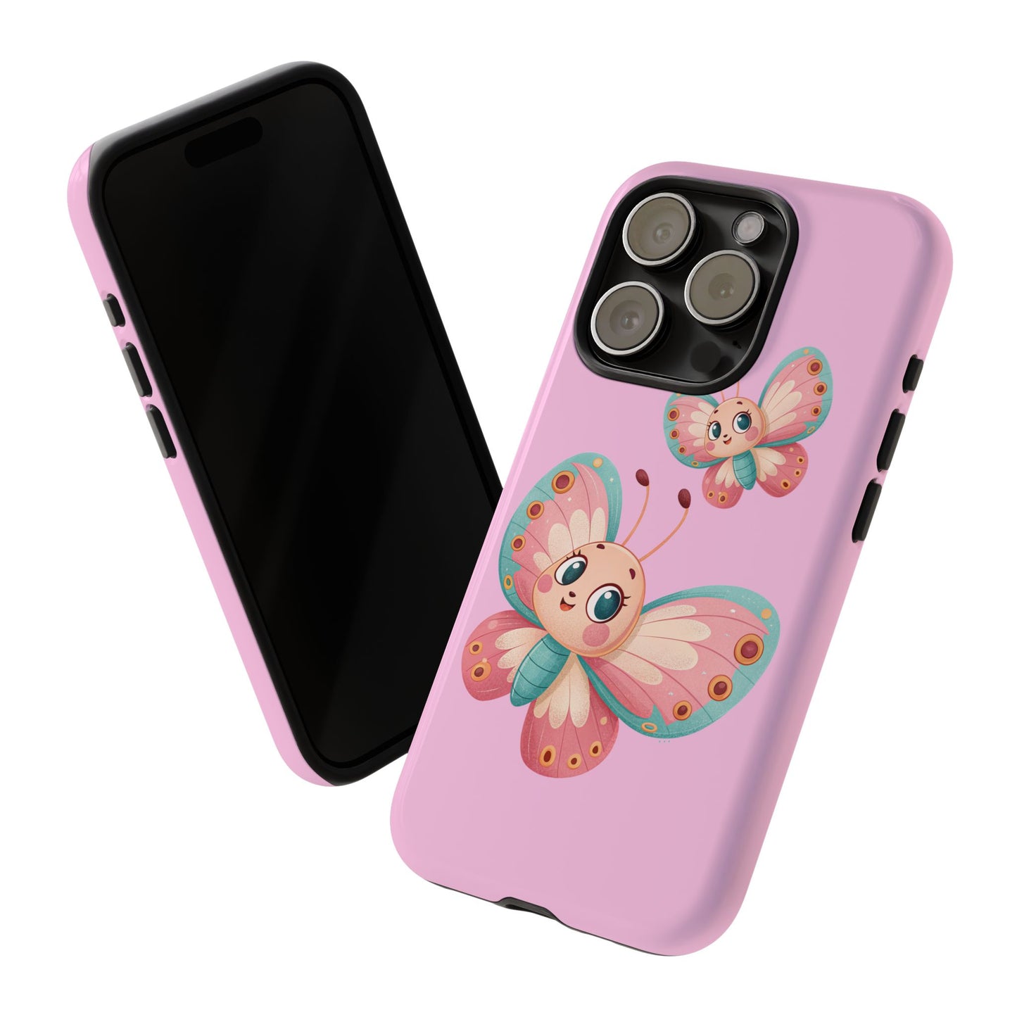 Cute Butterfly Phone Case, Tough Phone Cover, Girly Phone Accessory, Unique Gift for Her, Kids Phone Case, Floral Design Case