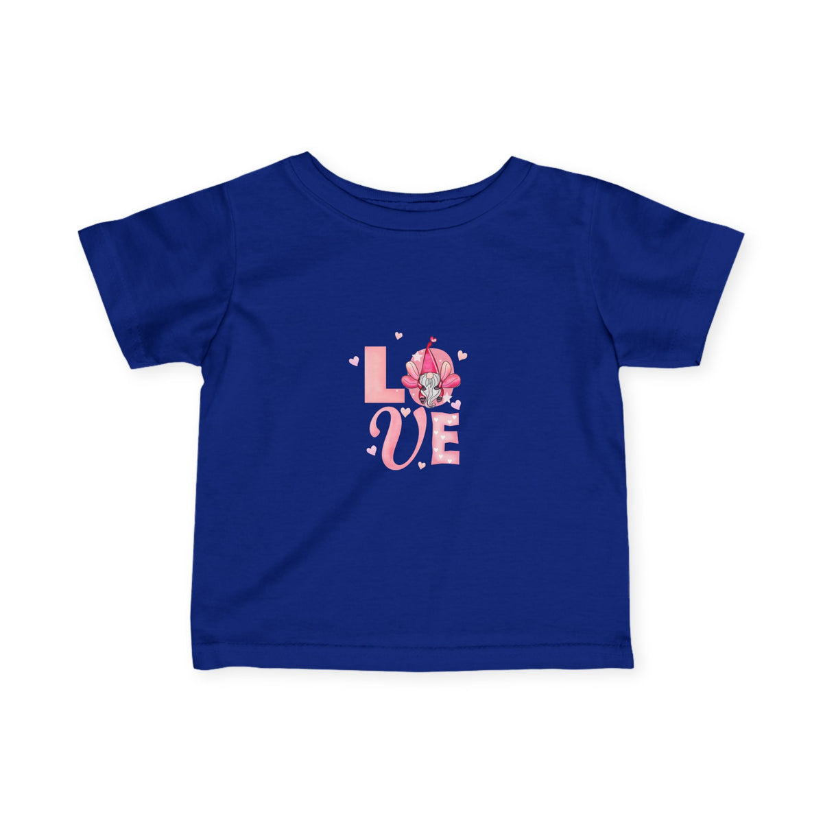 Infant Tee — Pink Floral "LOVE" Baby T‑Shirt, Cute Newborn Gift for Valentine’s & Everyday