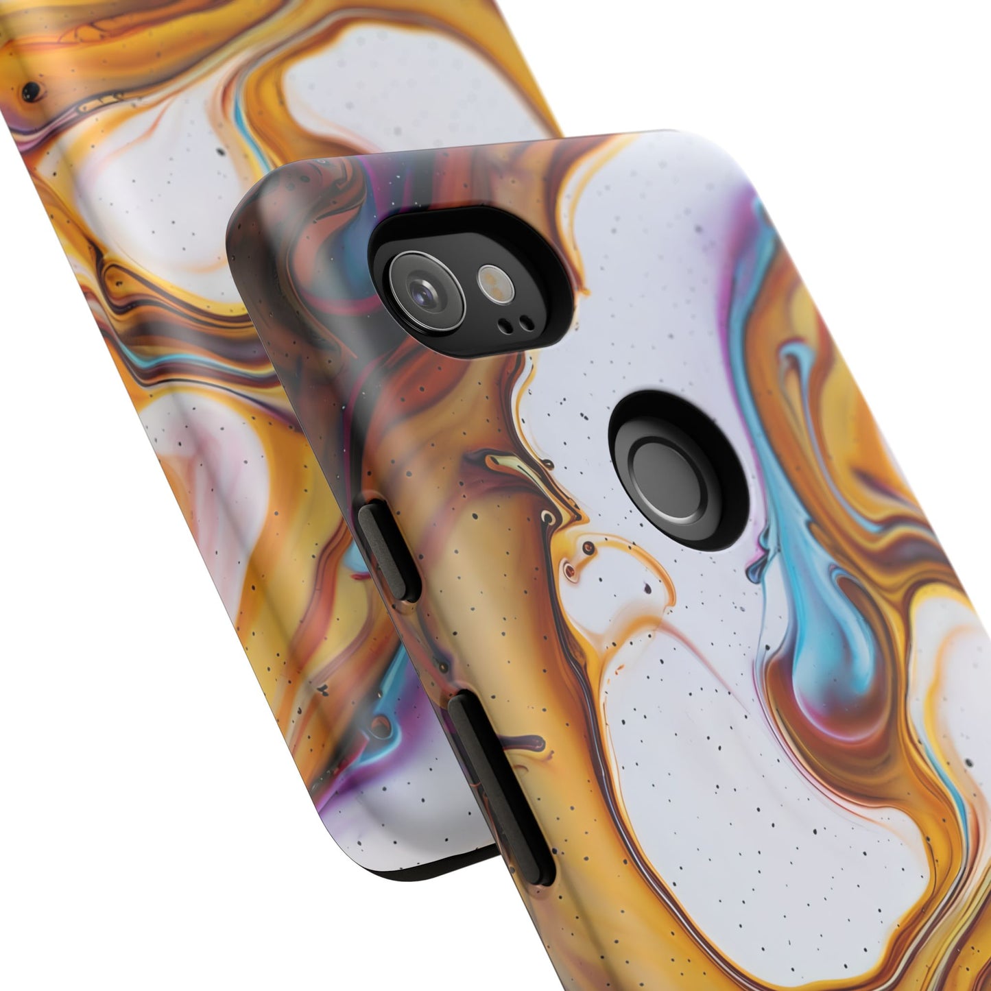 Artistic Phone Case, Tough Cases with Colorful Marble Design