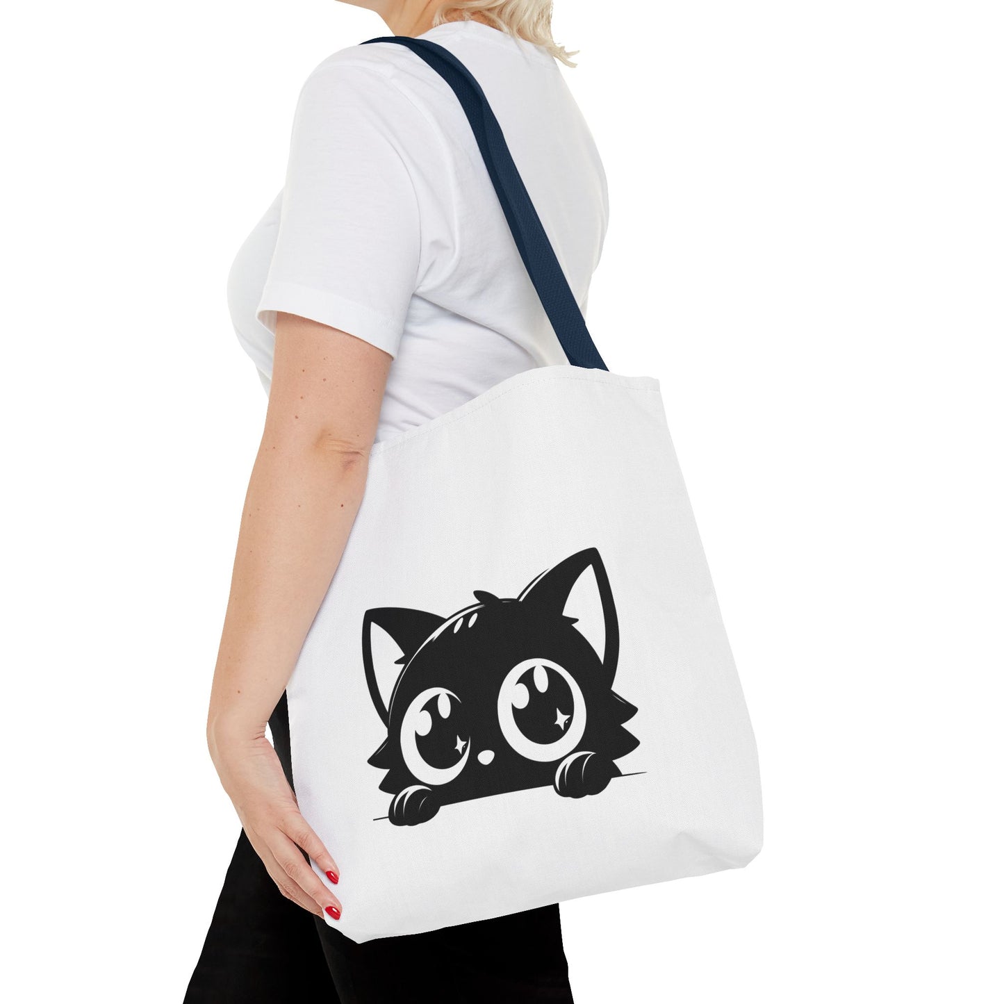 Adorable Cat Face Tote Bag | Cute Kitten Shopping Bag | Gift for Cat Lovers | Everyday Use | Eco-Friendly Accessory