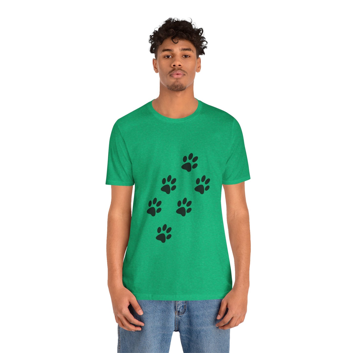 Paw Print Short Sleeve Tee | Unisex Animal Lover Shirt, Pet Owner Gift, Casual Wear, Gifts for Dog Lovers, Comfortable T-Shirt
