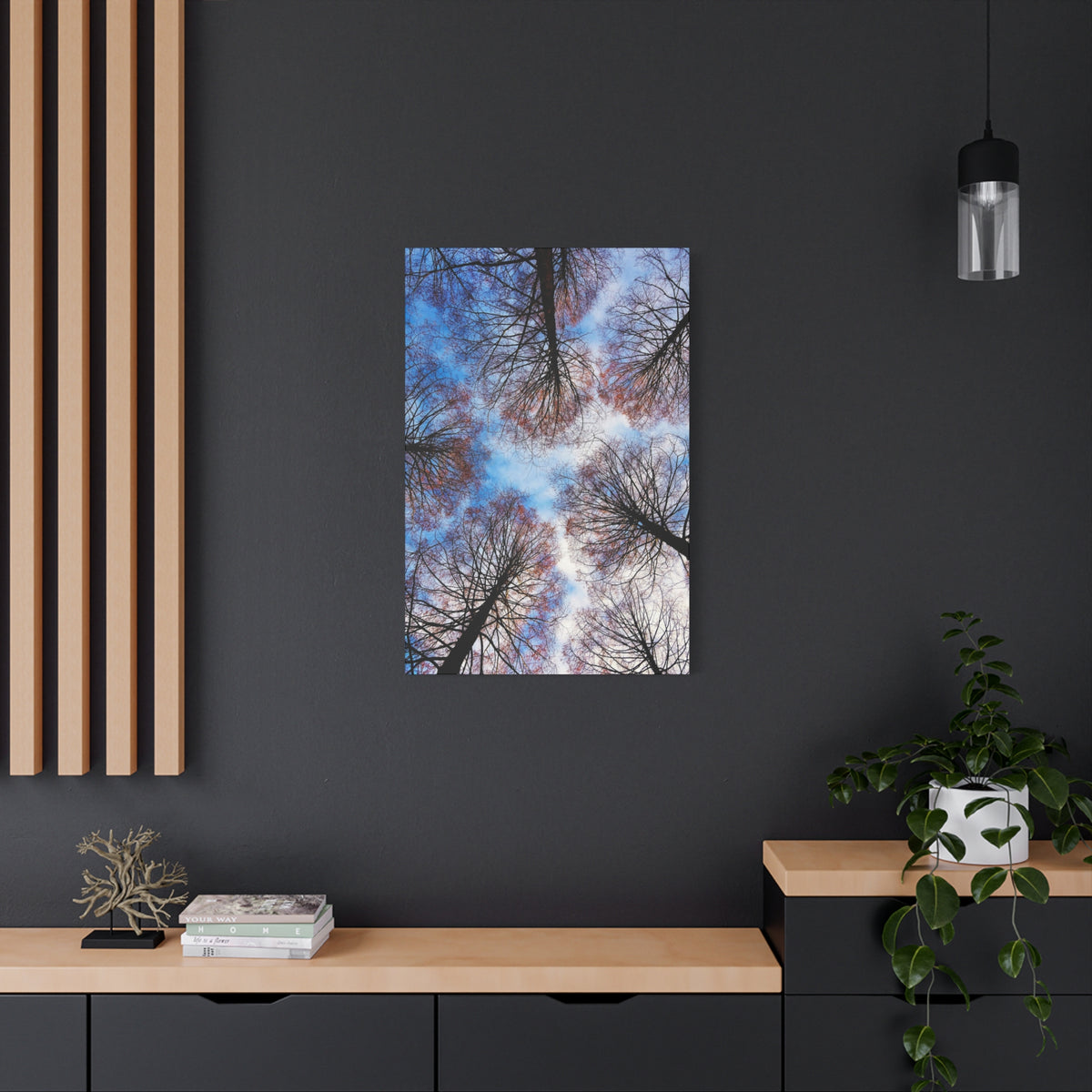 Winter Tree Canopy Matte Canvas Wall Art — Stretched 1.25"