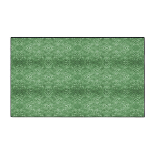 Green Textured Heavy-Duty Floor Mat — Durable Indoor/Outdoor Entry Rug