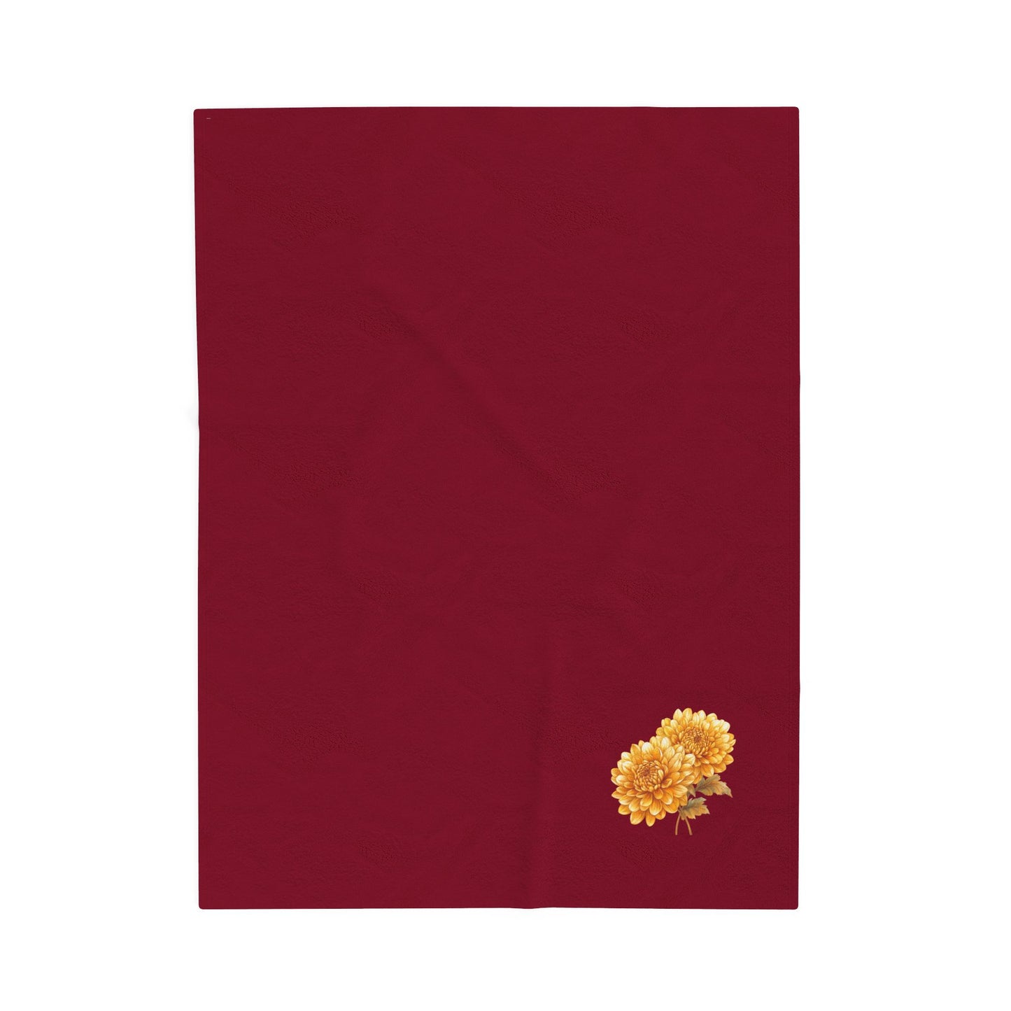 Cozy Velveteen Plush Blanket with Floral Design, Soft Throw Blanket for Home, Wedding Gift, Autumn Decor, Personalized Gift
