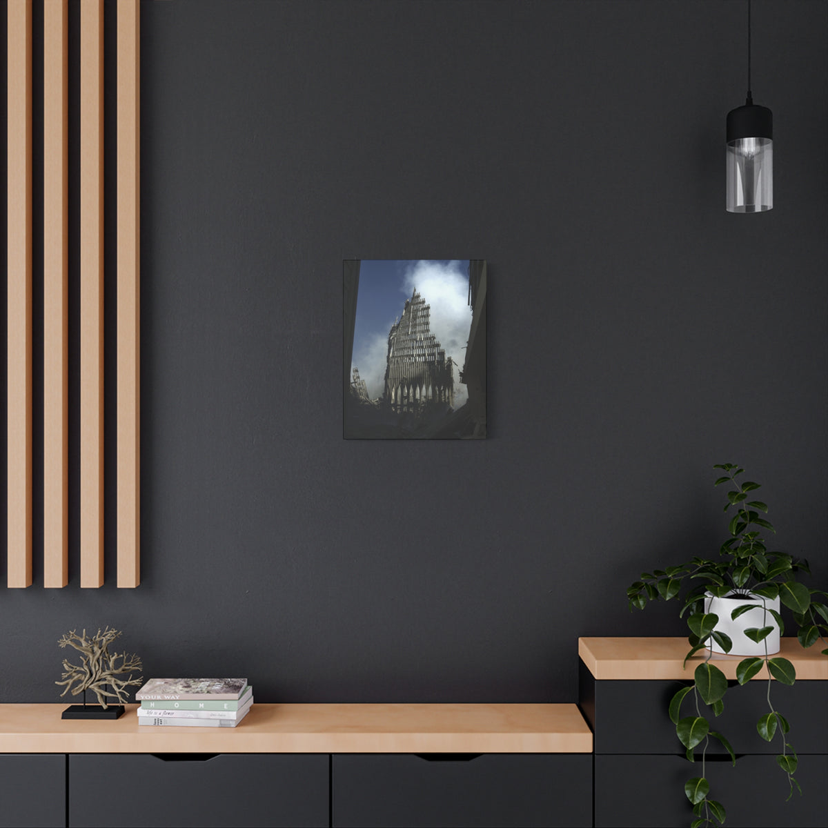Matte Stretched Canvas - Ruined Cathedral Architectural Print
