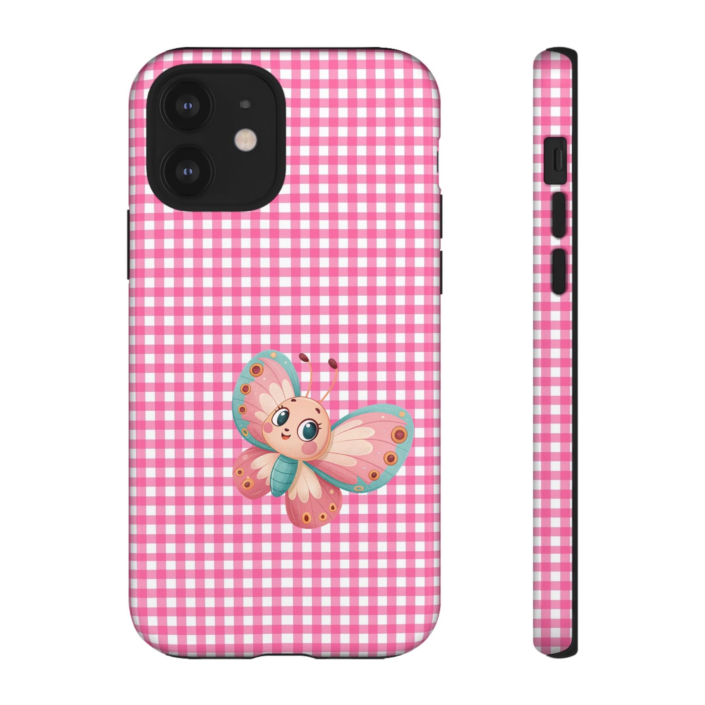 Cute Butterfly Phone Case, Tough Cases, Floral Phone Accessory, Gift for Her, Spring Fashion, Kids' Birthday Present, Pastel Aesthetic