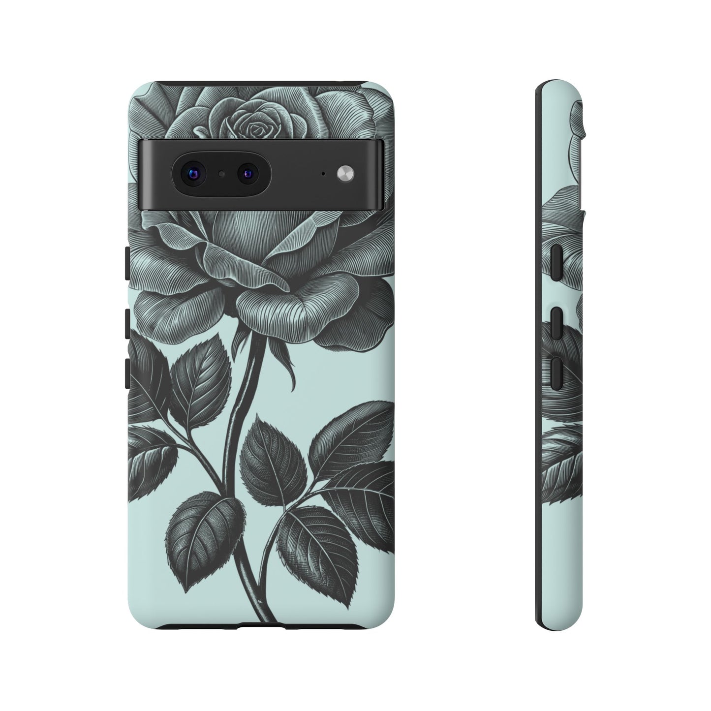 Elegant Floral Phone Case, Tough Cases for iPhones, Black Rose Design, Gift for Her, Stylish Phone Cover, Birthday Gifts