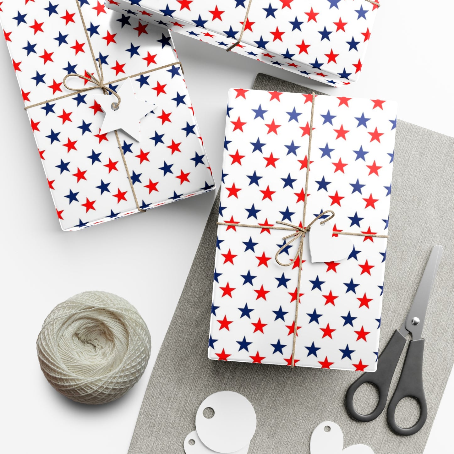 Gift Wrap Papers stars red white and blue