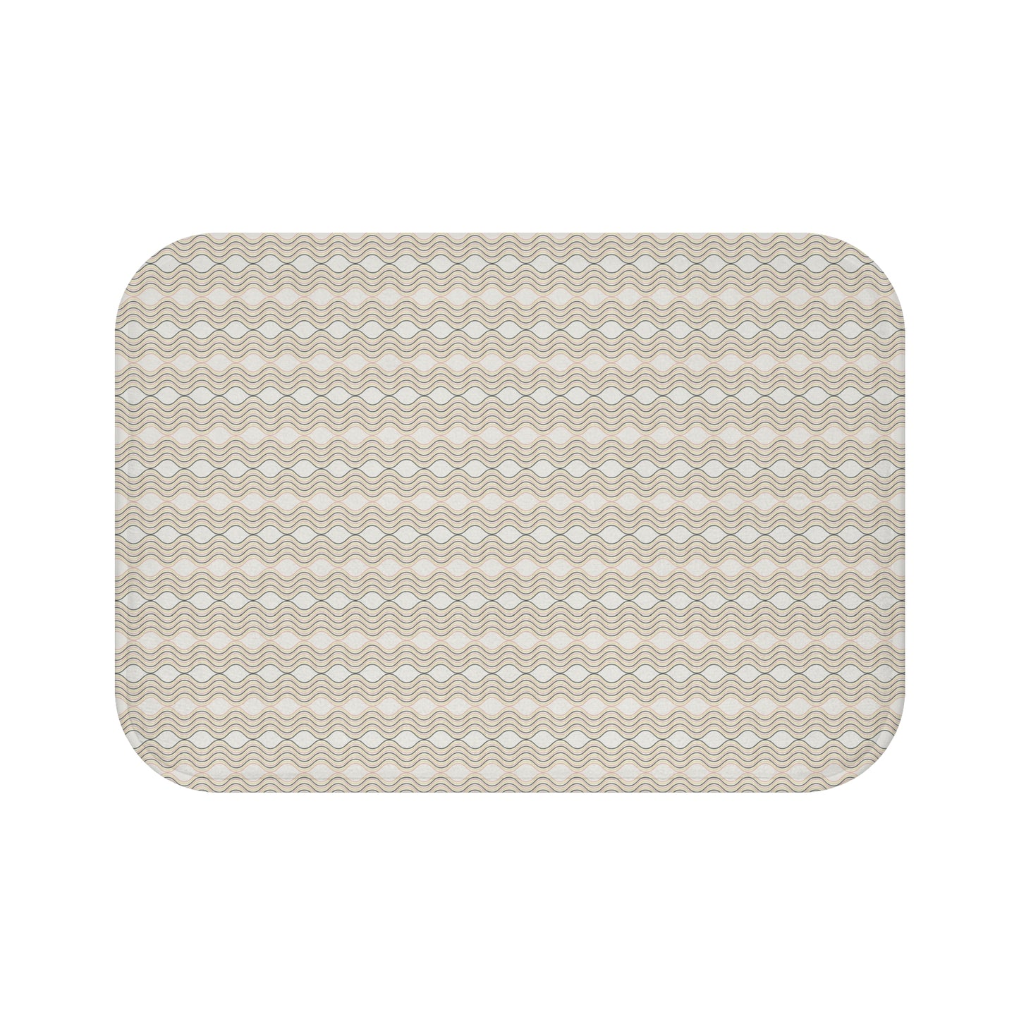 Stylish Bath Mat with Modern Wave Design, Non-Slip Bathroom Decor, Perfect for Relaxing Spaces, Ideal for Housewarming Gifts, Spa Inspired