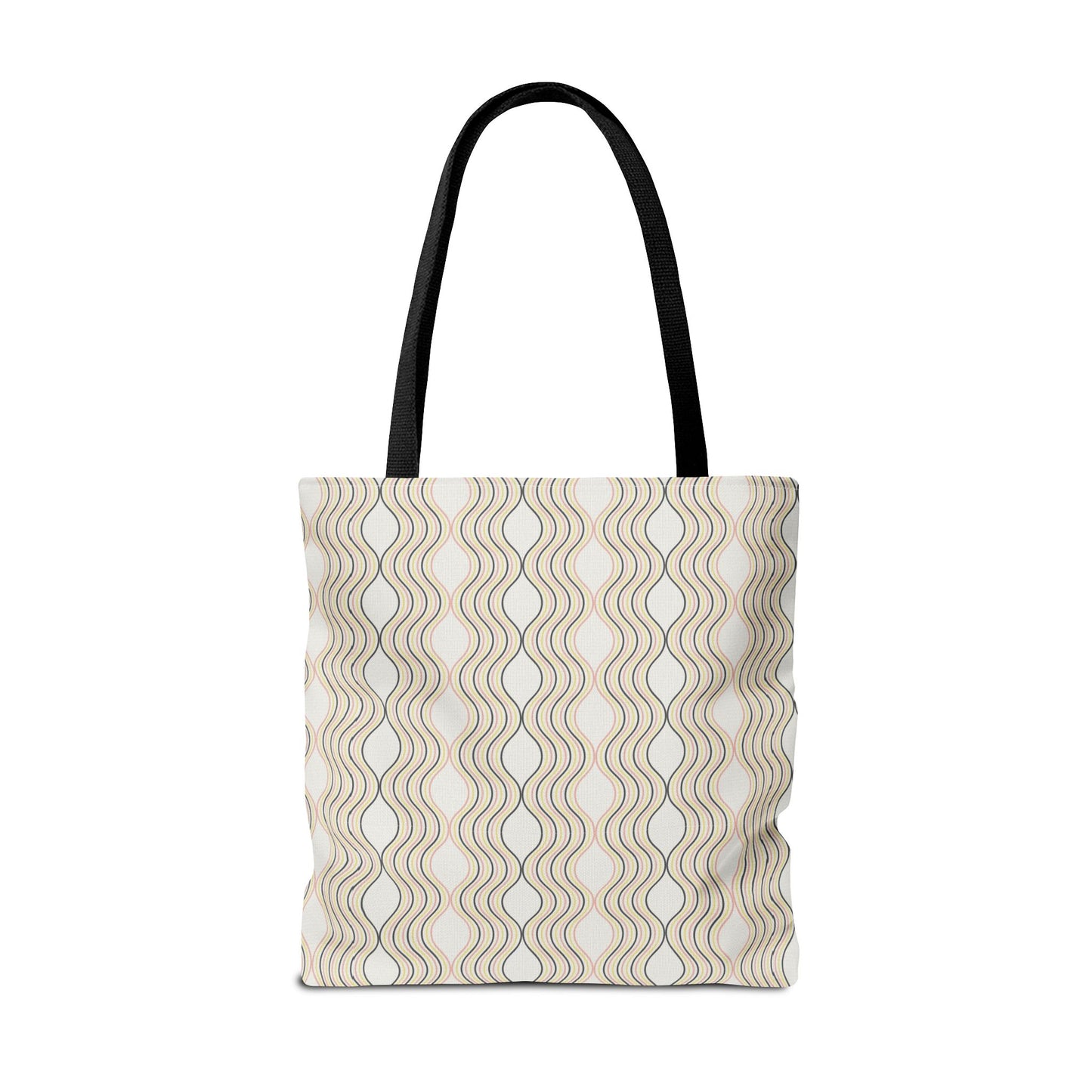 Waves Pattern Tote Bag, Boho Chic Handbag, Everyday Carry, Beach Bag, Gift for Her, Eco-Friendly Style