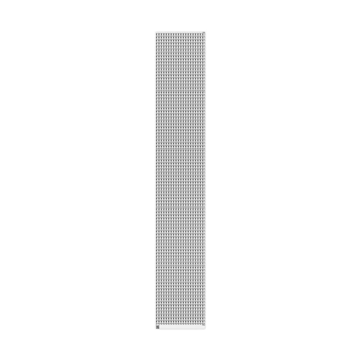 Wrapping Paper Roll — Black & White Repeating Eye Pattern