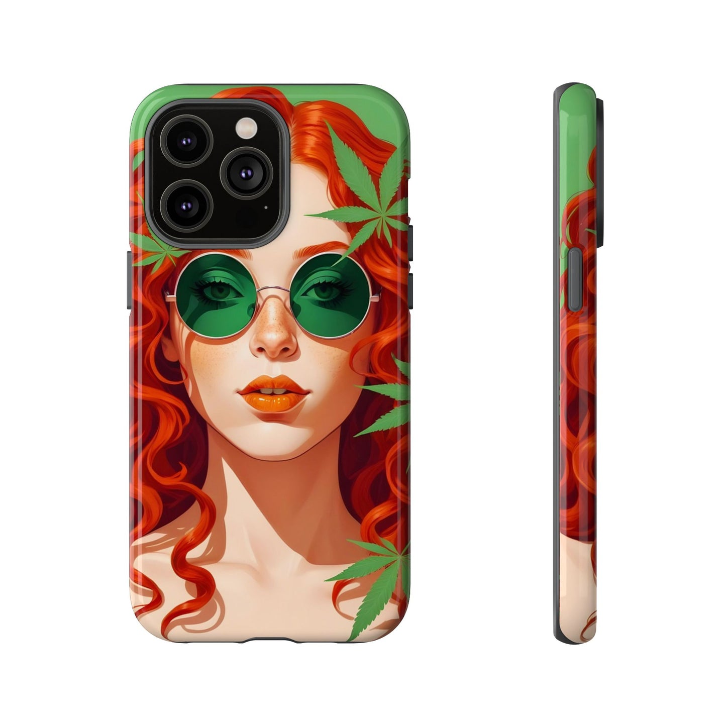 Vibrant Phone Case with Retro Greenery Design, Trendy Case for Casual Look, Gift for Her, Summer Vibes, Unique Phone Accessory