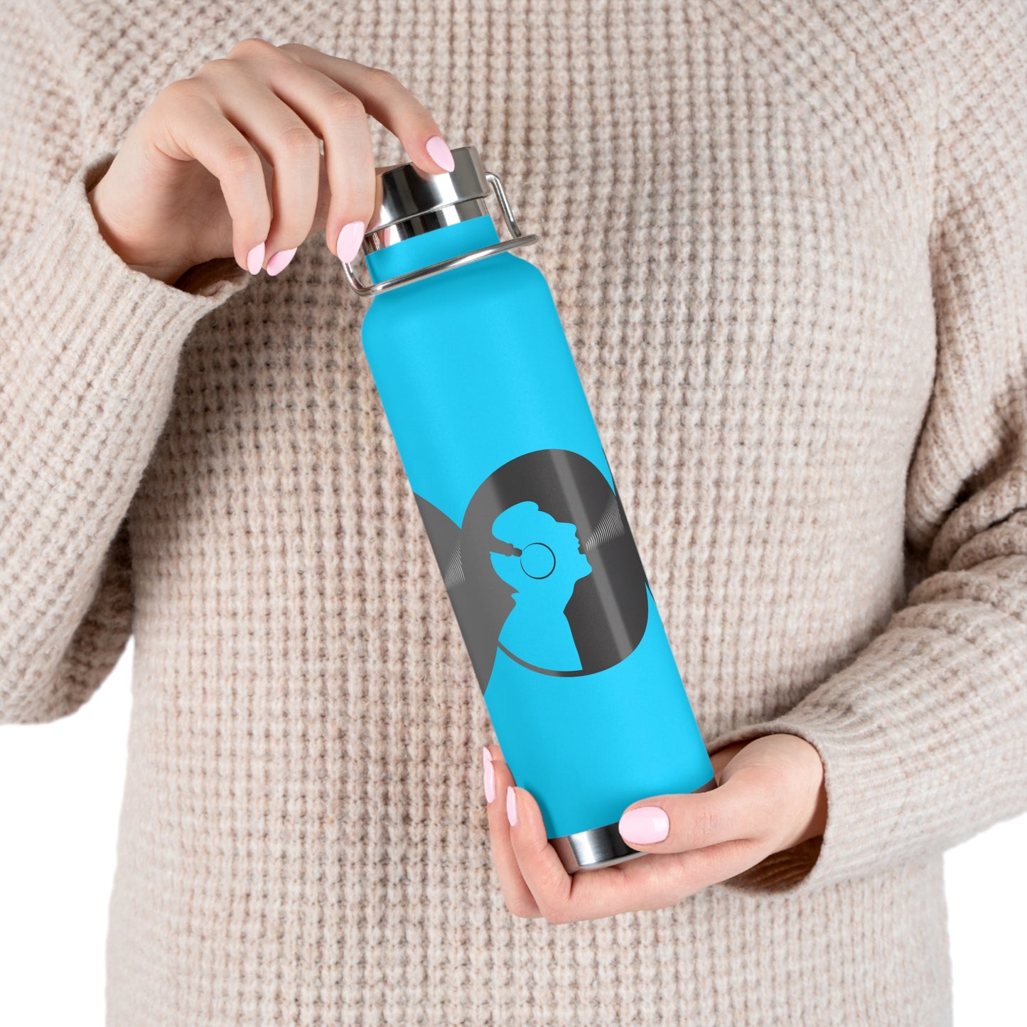 Stylish Copper Insulated Water Bottle for On-the-Go Hydration | Fitness, Travel, Eco-Friendly Gift, Unique Design, 22oz
