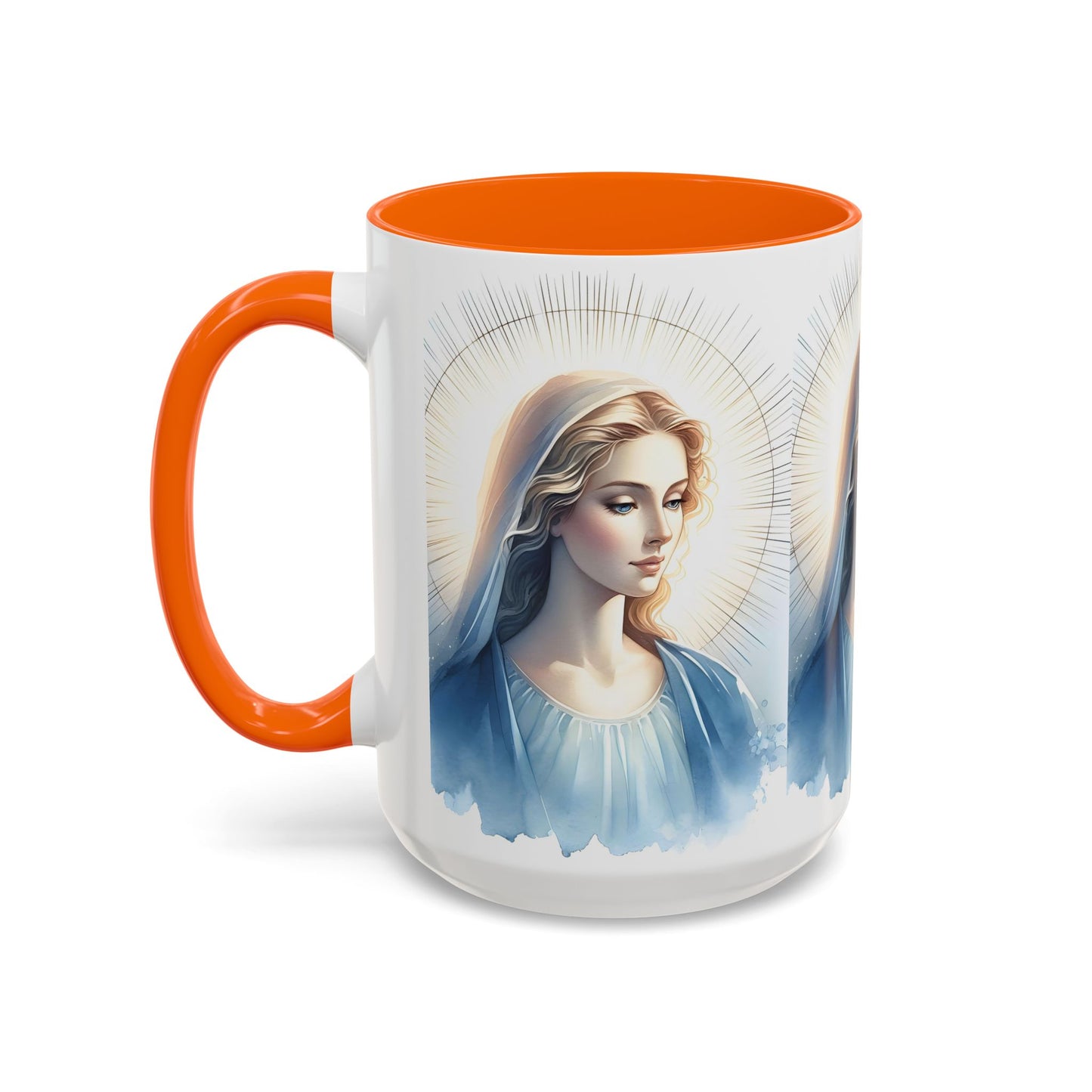 Serene Virgin Mary Accent Coffee Mug