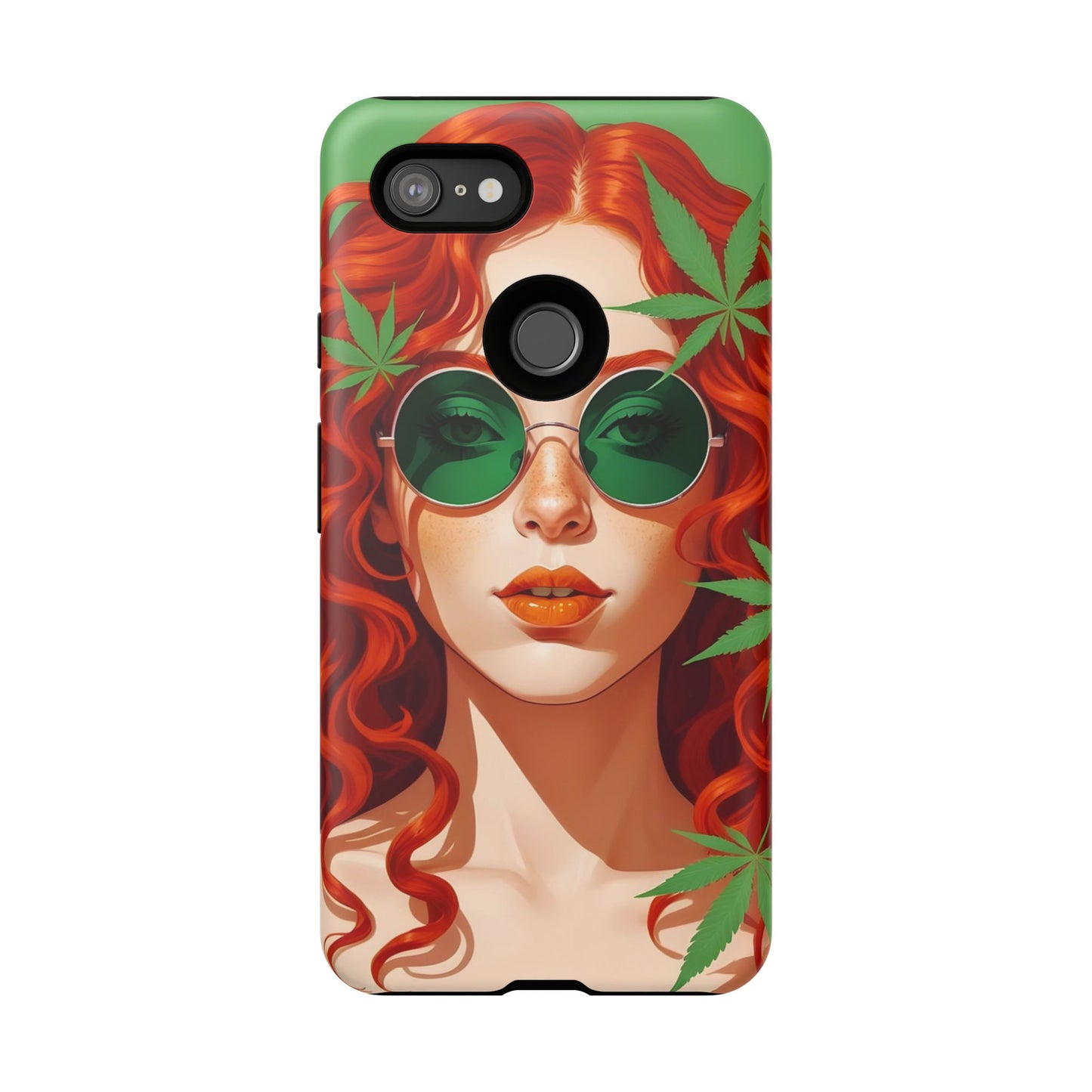 Vibrant Phone Case with Retro Greenery Design, Trendy Case for Casual Look, Gift for Her, Summer Vibes, Unique Phone Accessory