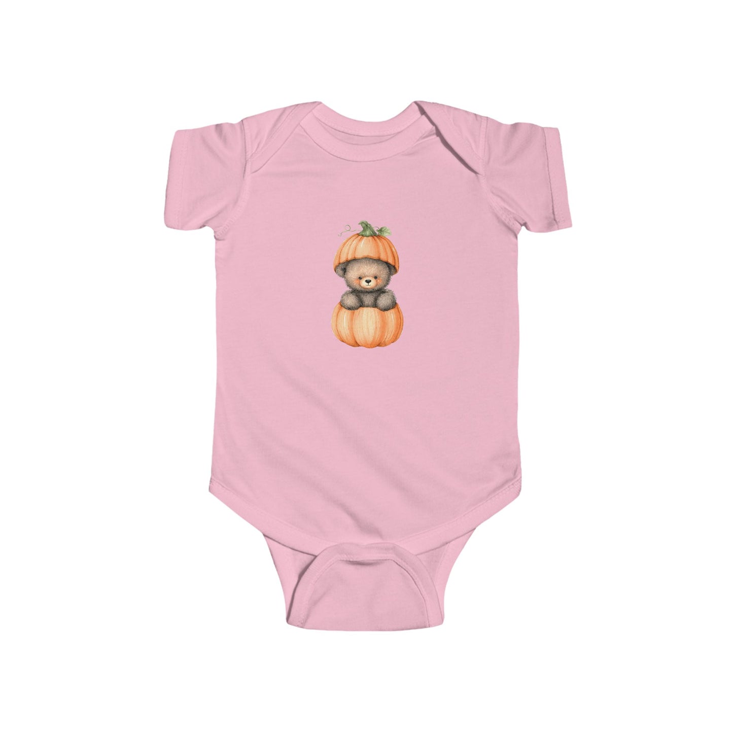 Pumpkin Bear Infant Bodysuit | Cute Baby Shower Gift, Fall Apparel, Halloween Outfit, Newborn Clothing, Cozy Baby Wear