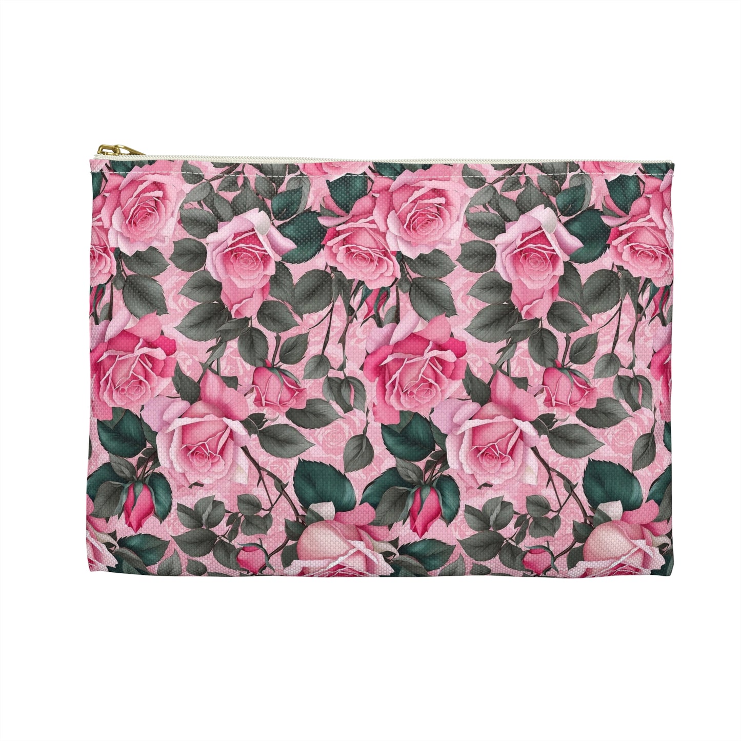Floral Accessory Pouch - Perfect for Travel, Makeup, and Organizing, Gifts for Her, Bridal Accessories, Rose Pattern Clutch