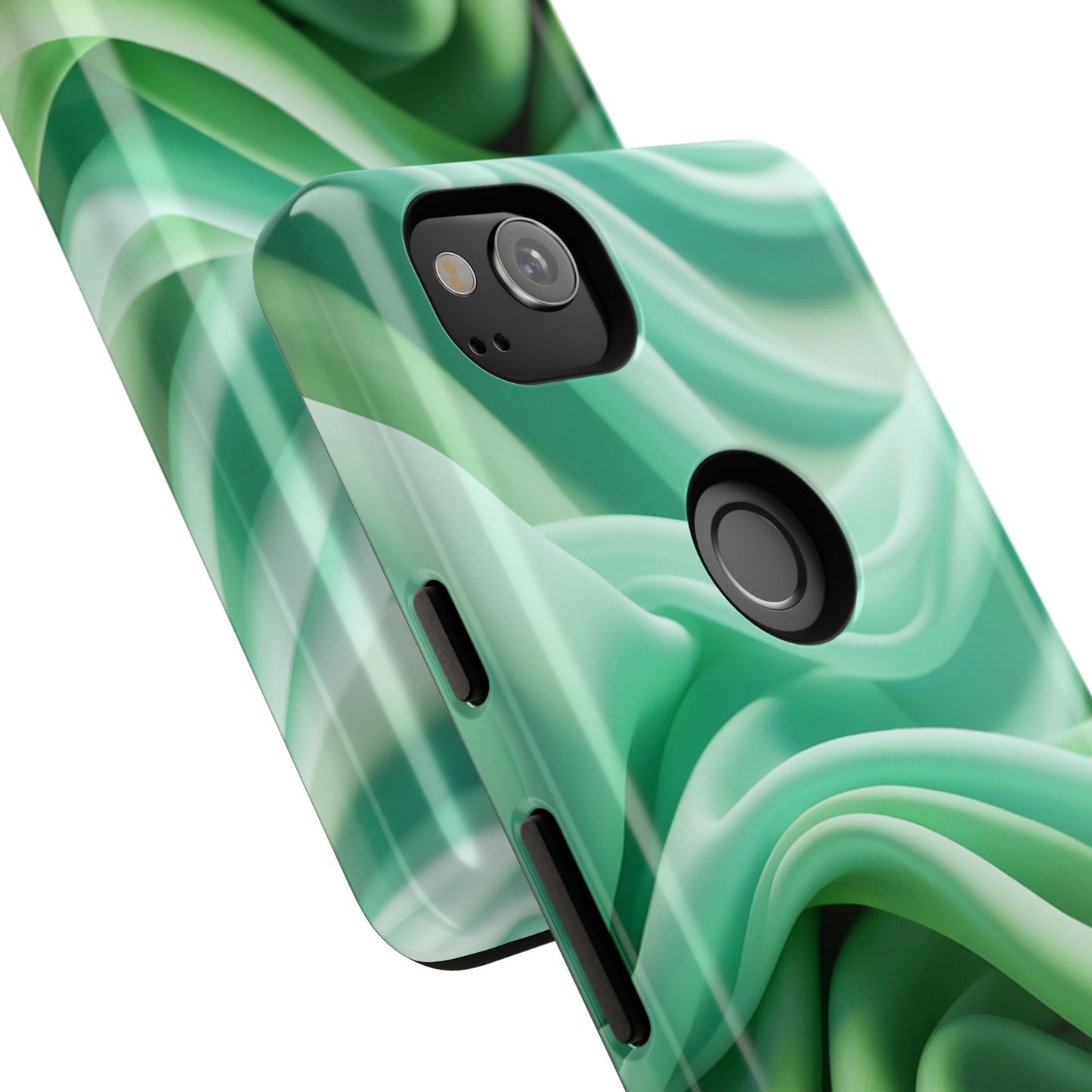 Stylish Phone Case, Tough Case, Green Abstract Design, Cell Phone Cover, Unique Gift, Trendy Accessory