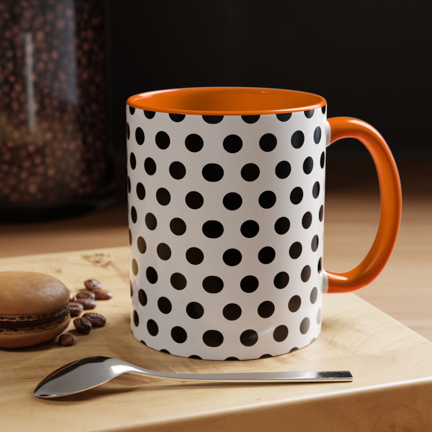 Elegant Polka Dot Mug - Stylish Coffee Cup for Home, Office, Gift for Birthdays, Anniversaries, Holidays, Unique Drinkware