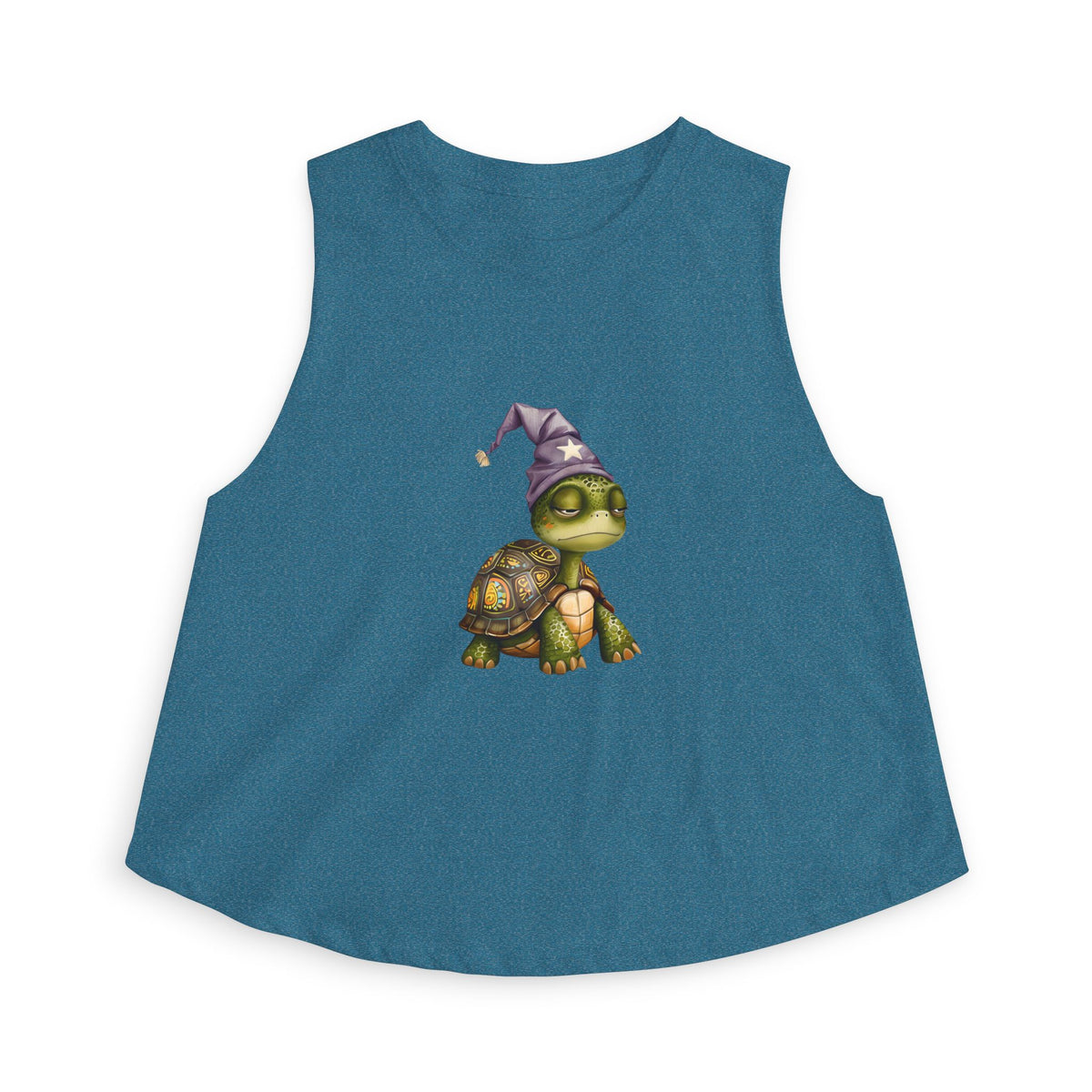 Turtle Wizard Crop Top — Cute Magical Turtle Graphic Tank