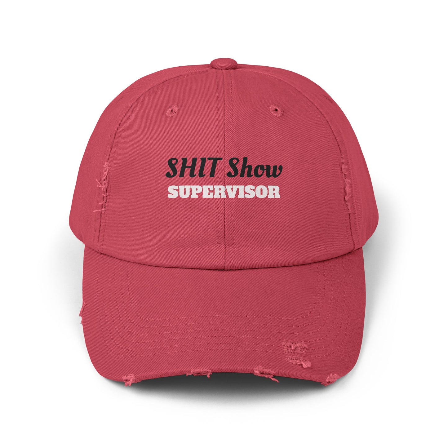 Unisex Distressed Cap, Fun Gift for Supervisors, Casual Hat, Distressed Dad Hat, Funny Cap for Events, Party Accessory, Everyday Wear