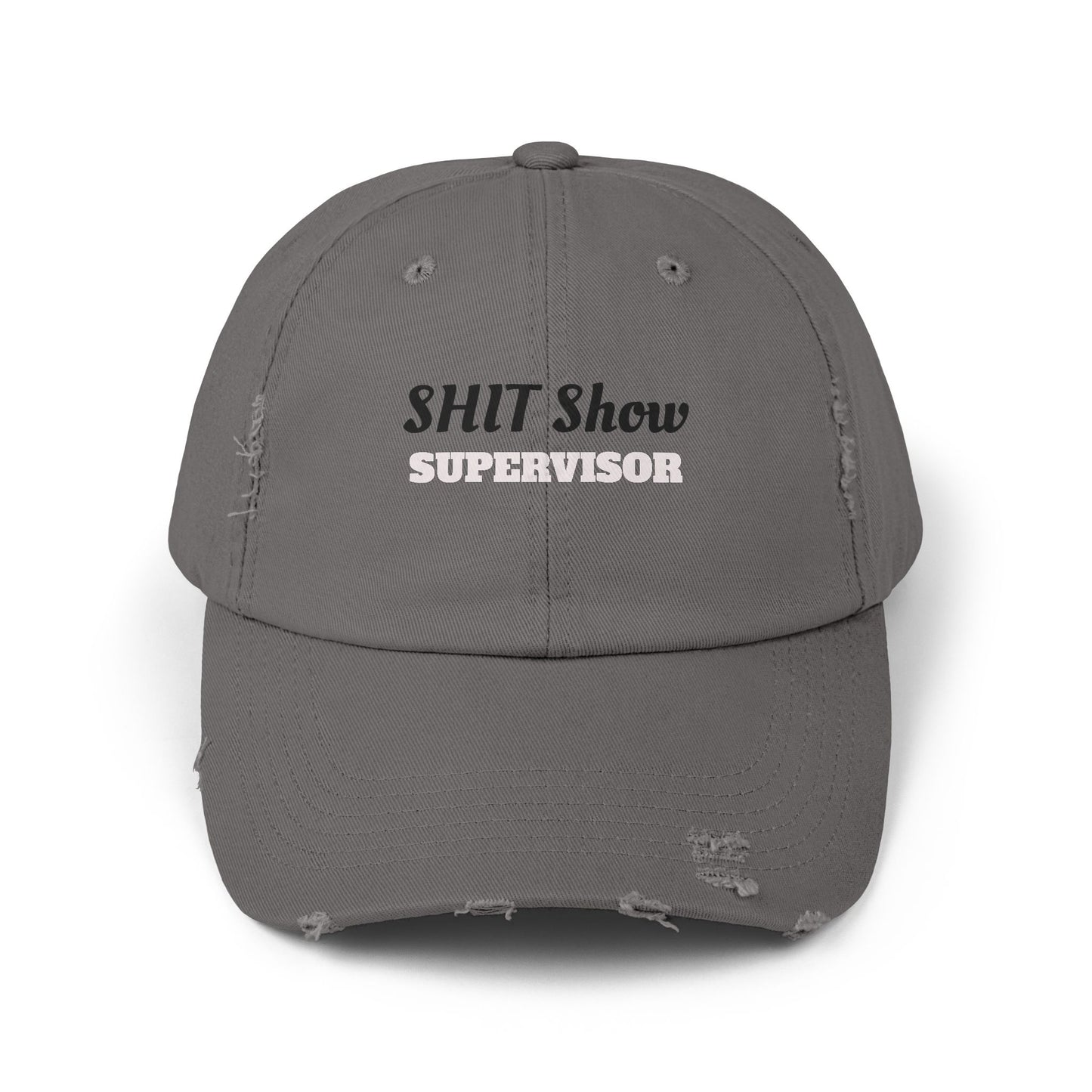 Unisex Distressed Cap, Fun Gift for Supervisors, Casual Hat, Distressed Dad Hat, Funny Cap for Events, Party Accessory, Everyday Wear