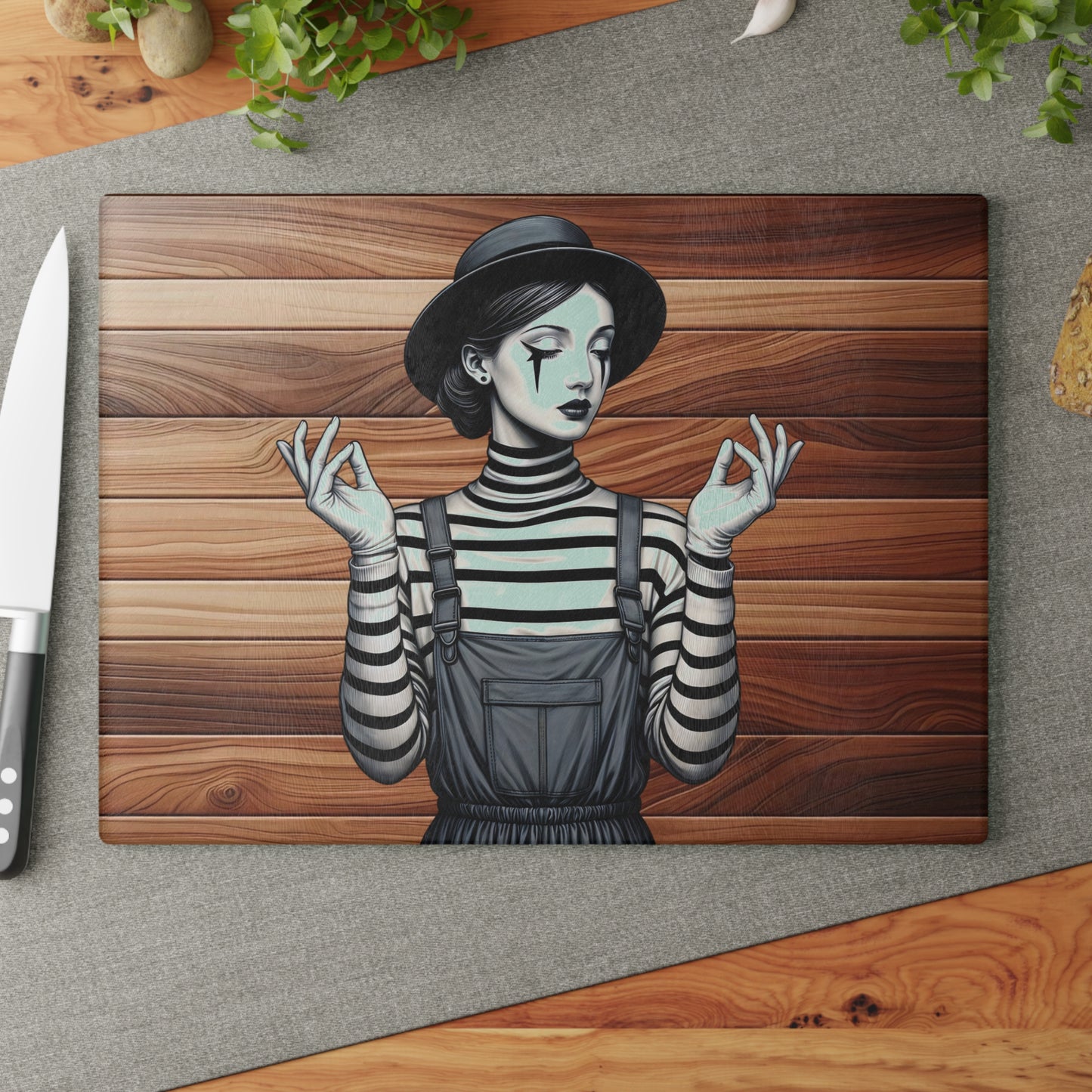 Chic Artist Glass Cutting Board, Kitchen Decor, Unique Gift, Housewarming, Cooking Essential, Modern Art Kitchenware
