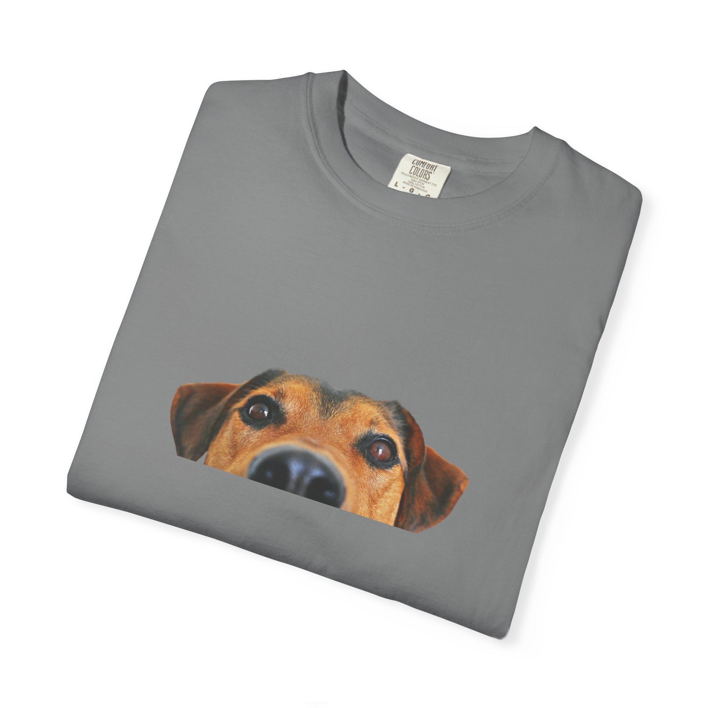 Cute Dog Face Unisex Garment-Dyed T-shirt, Pet Lover Tee, Animal Community Shirt, Birthday Gift, Casual Wear, Dog Lover's Merch